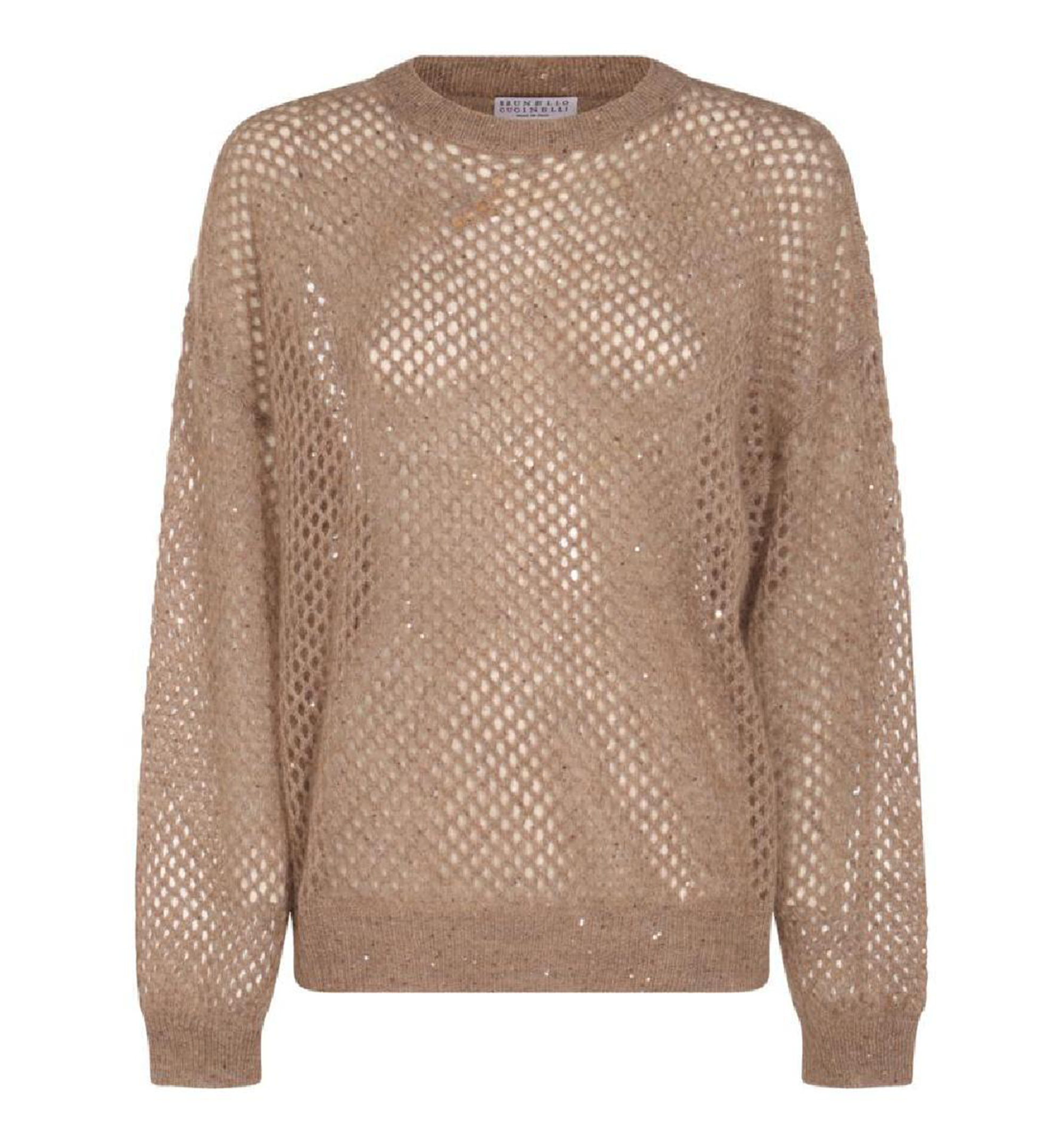 Mohair, Cotton and Wool Dazzling Mesh Sweater