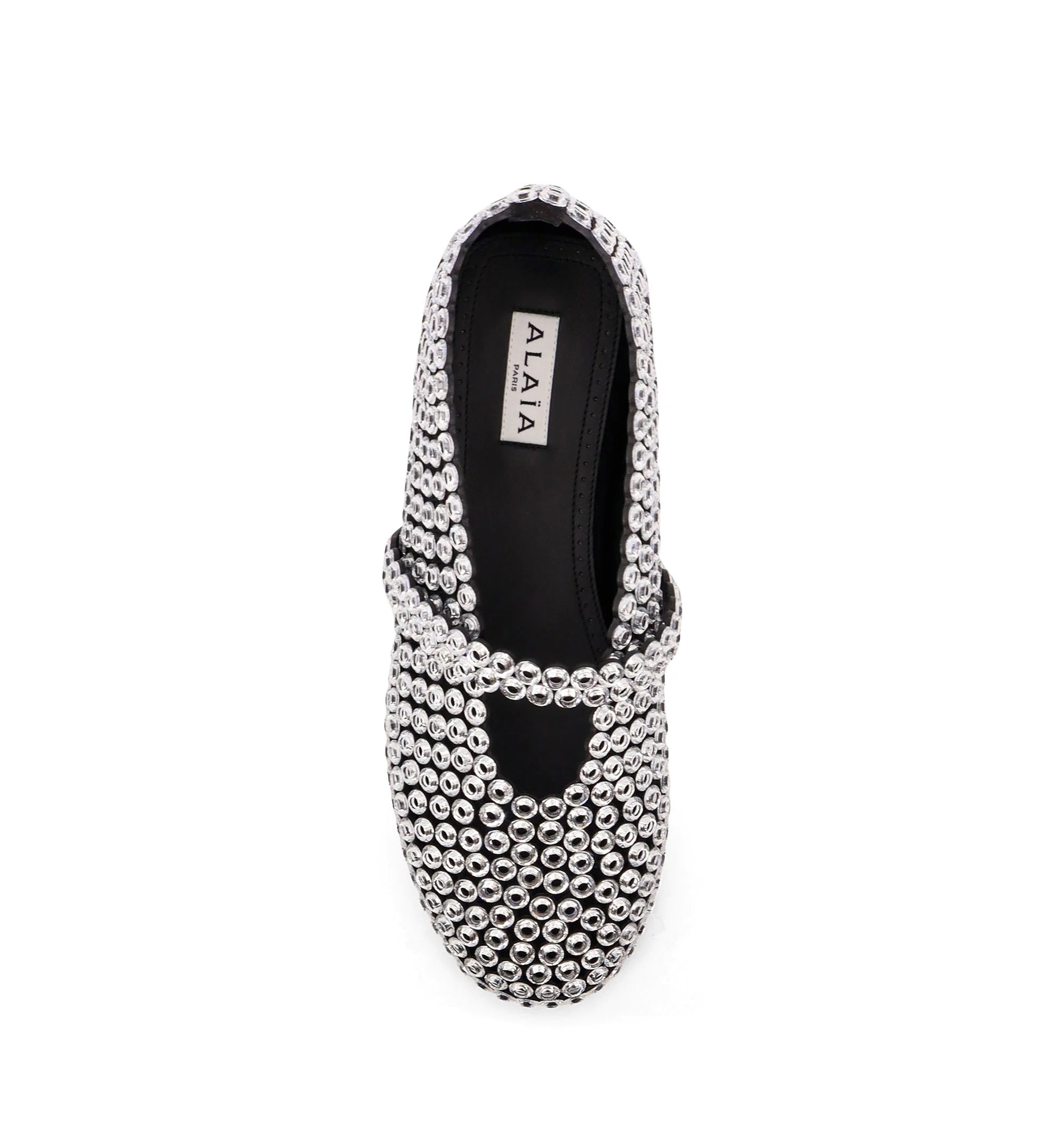 Ballet Flats With Glass Eyelets
