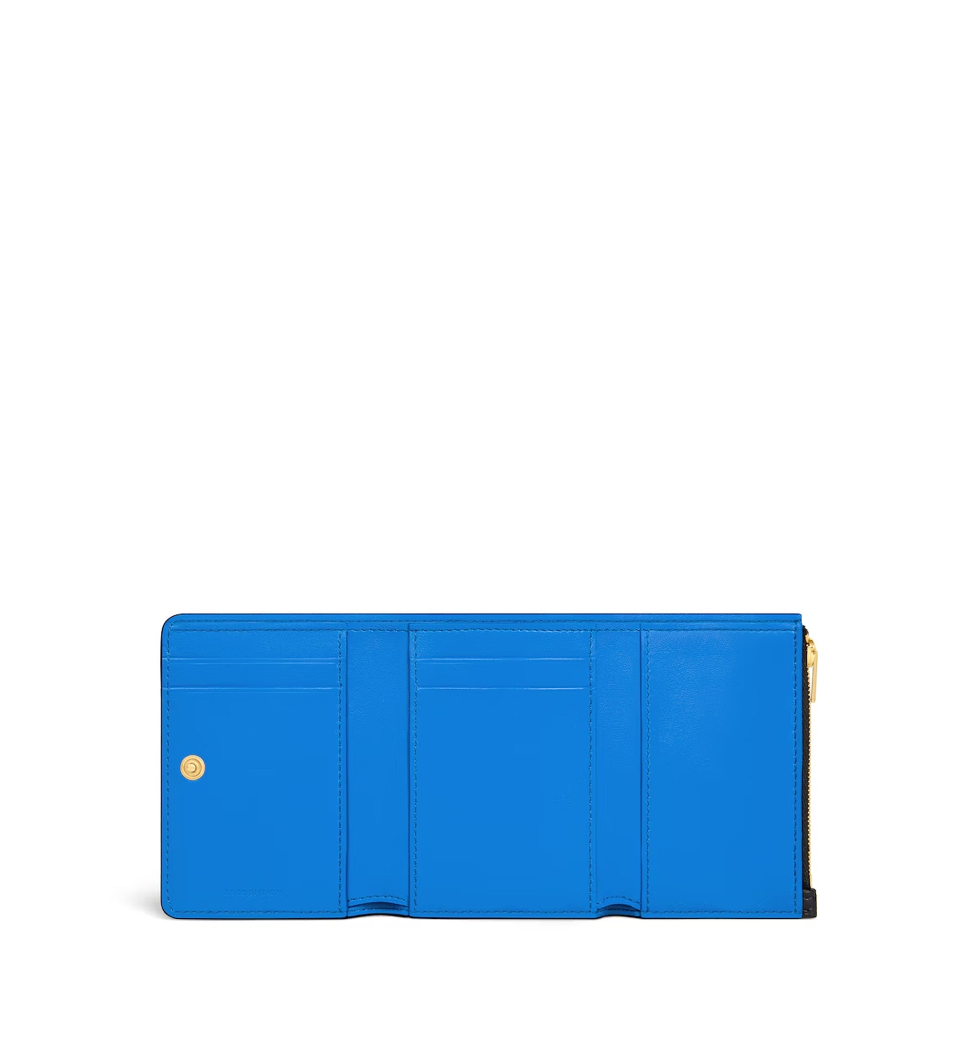 Fine Wallet Triomphe Stamp In Supple Grained Calfskin