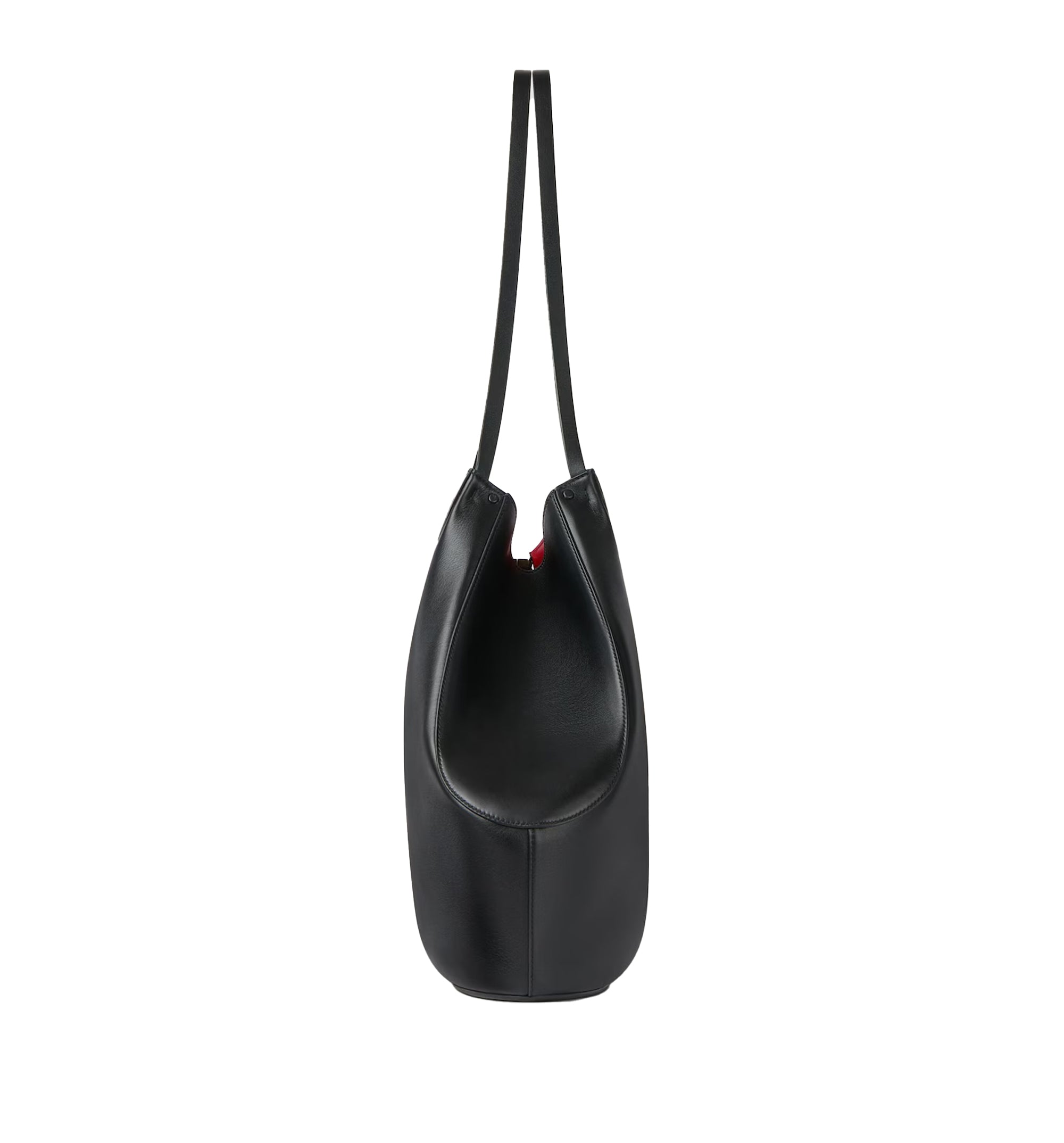 Medium Facet Tote Bag In Grained Leather