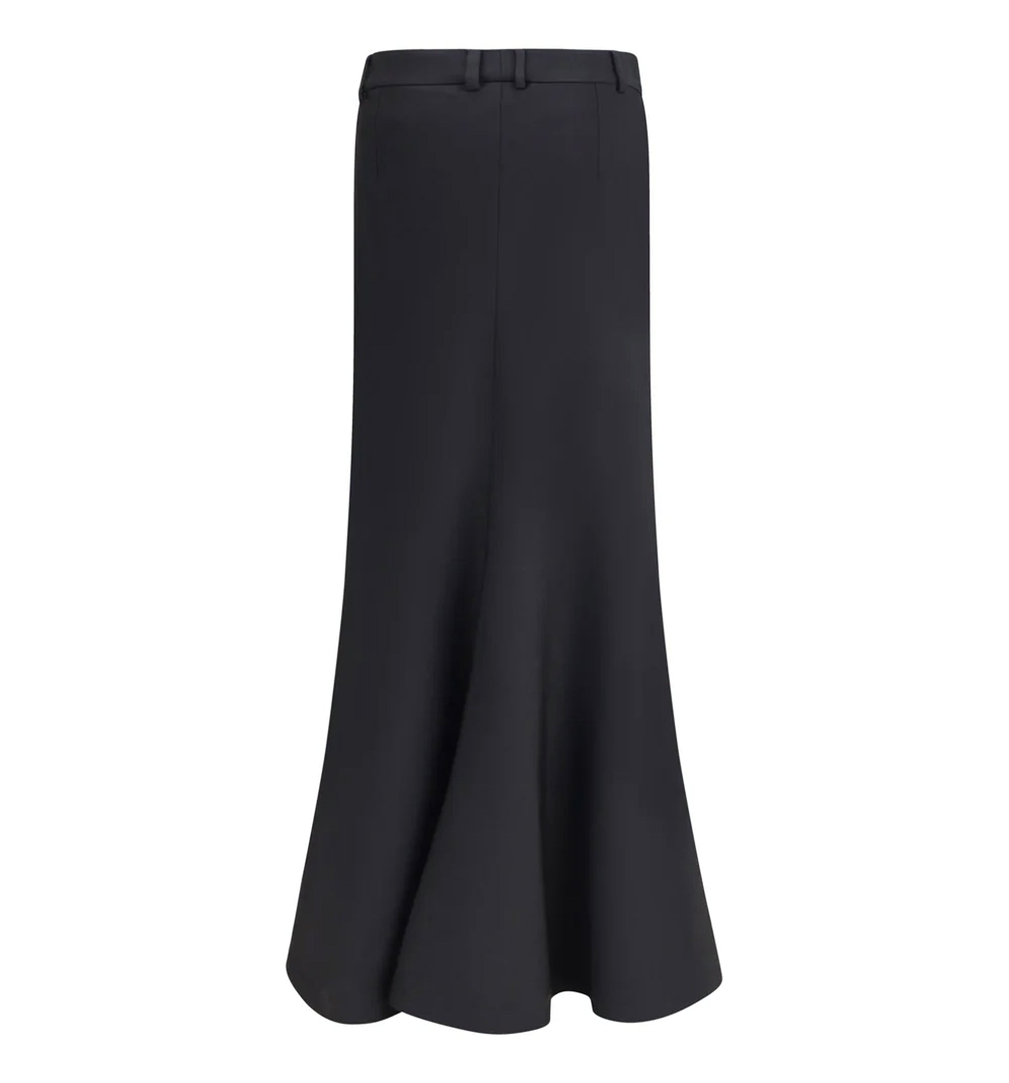 Godet Maxi Skirt In Virgin Wool