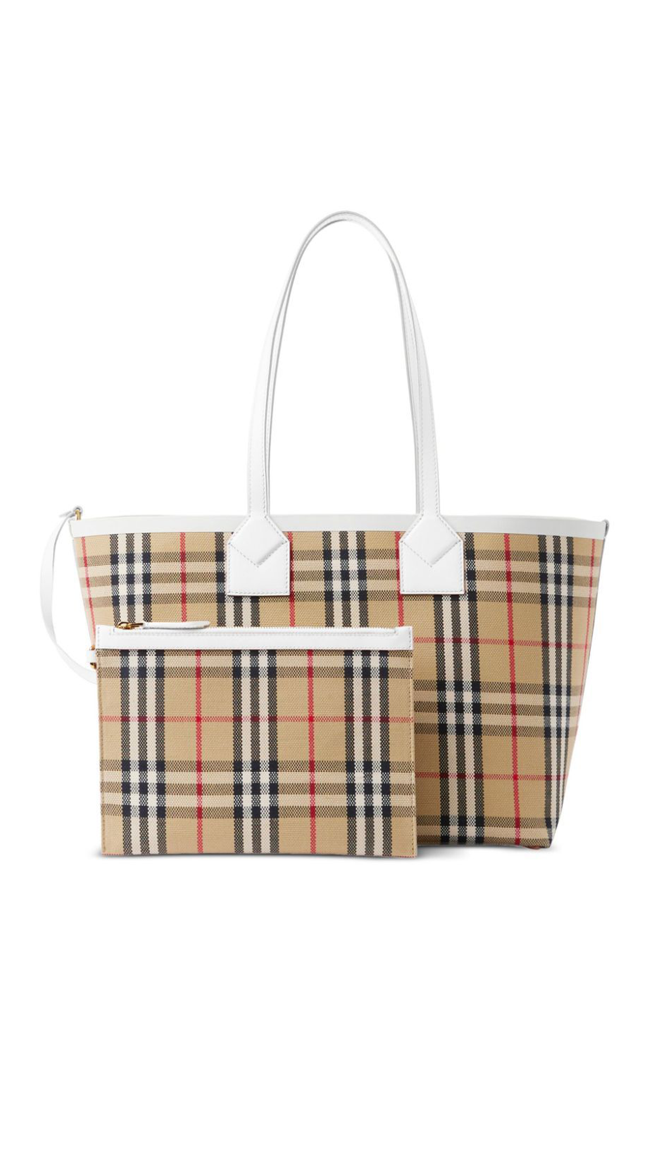 Small London Tote - White/Archive Beige