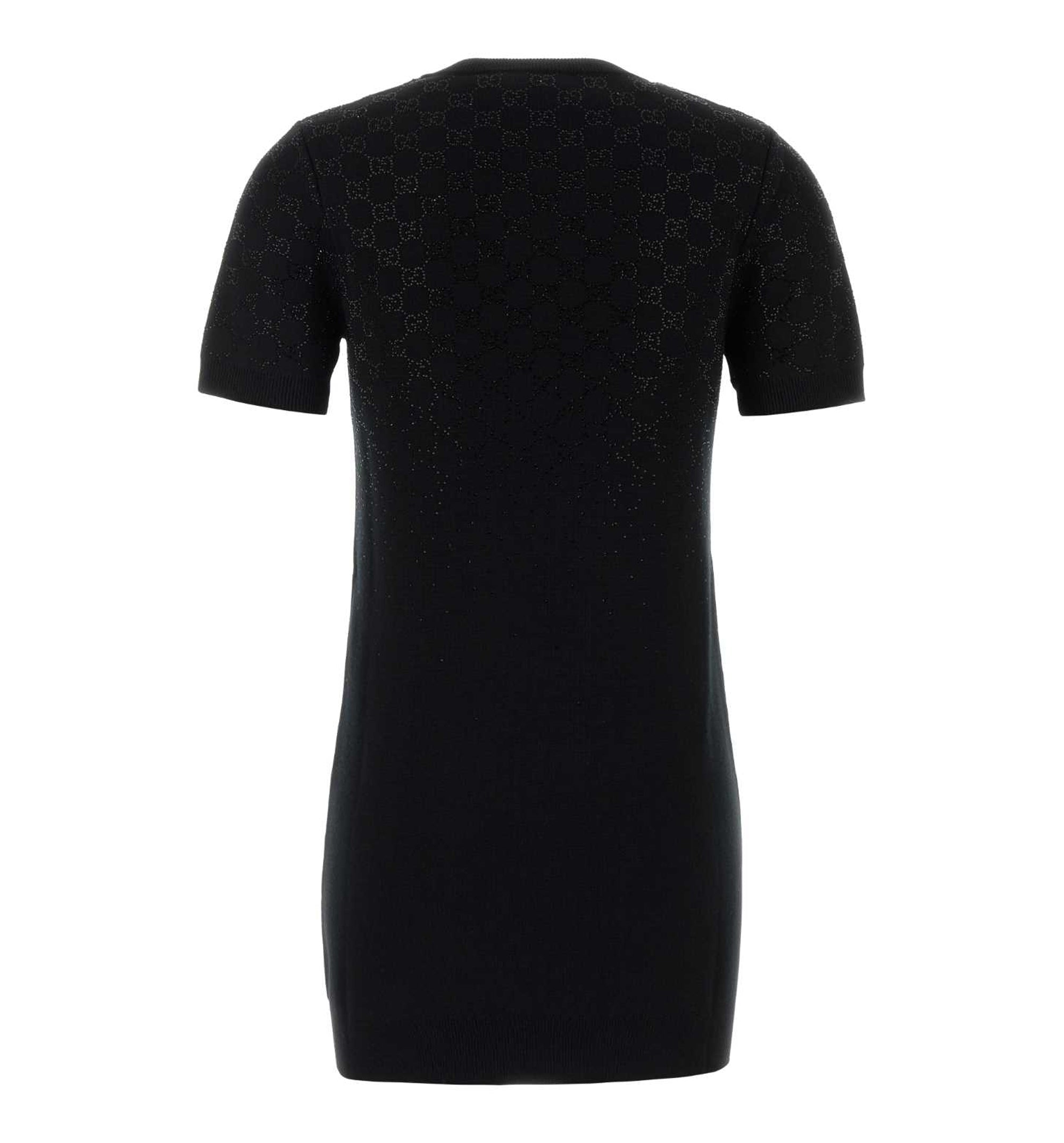 Fine Wool Dress With GG Crystals