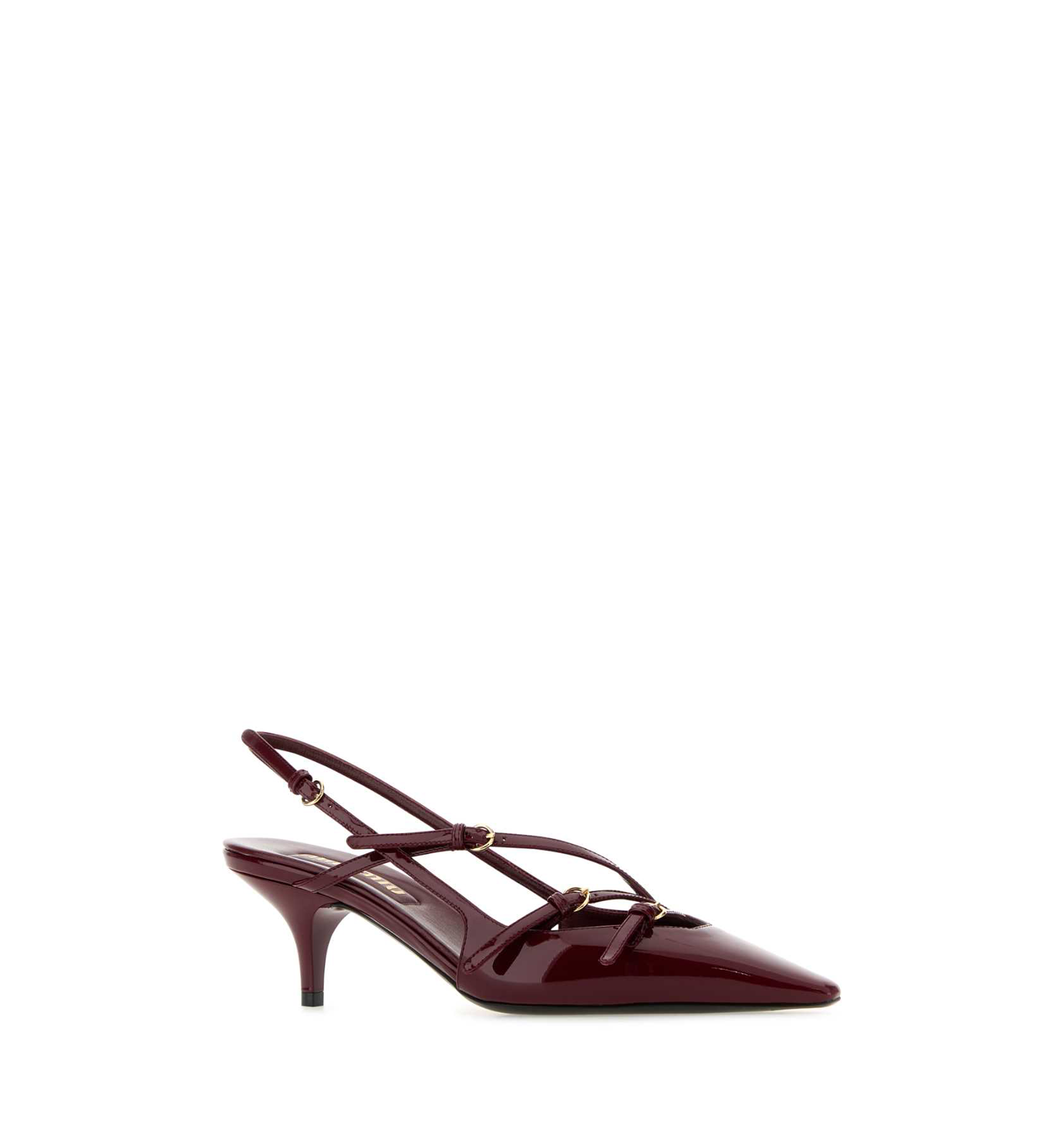 Patent Leather Slingback with Buckles