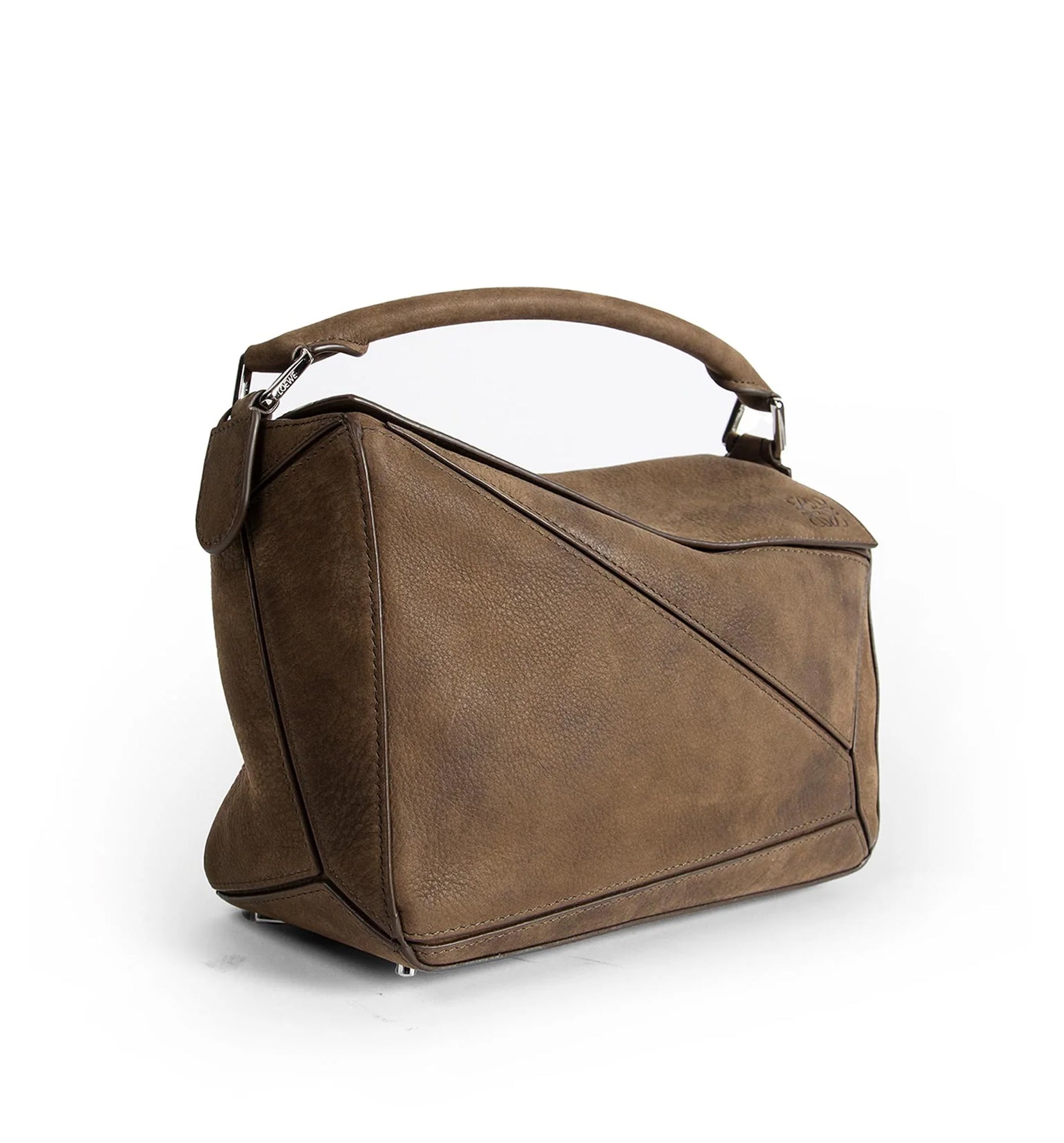 Small Featherlight Puzzle Bag In Grained Nubuck