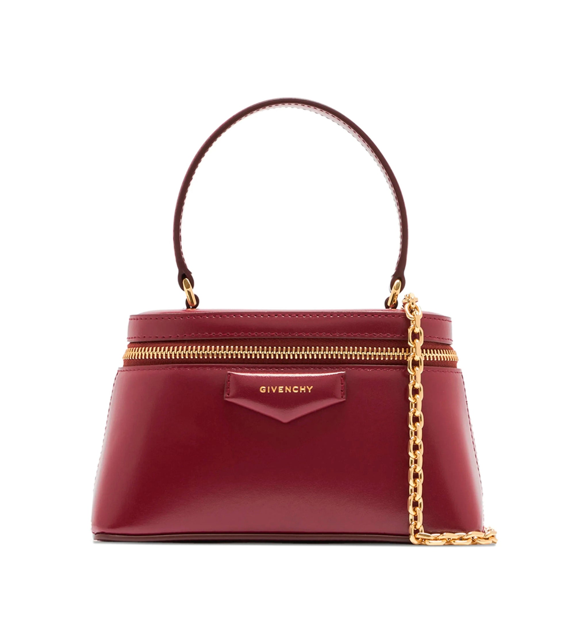 Antigona vanity bag in Box leather with chain