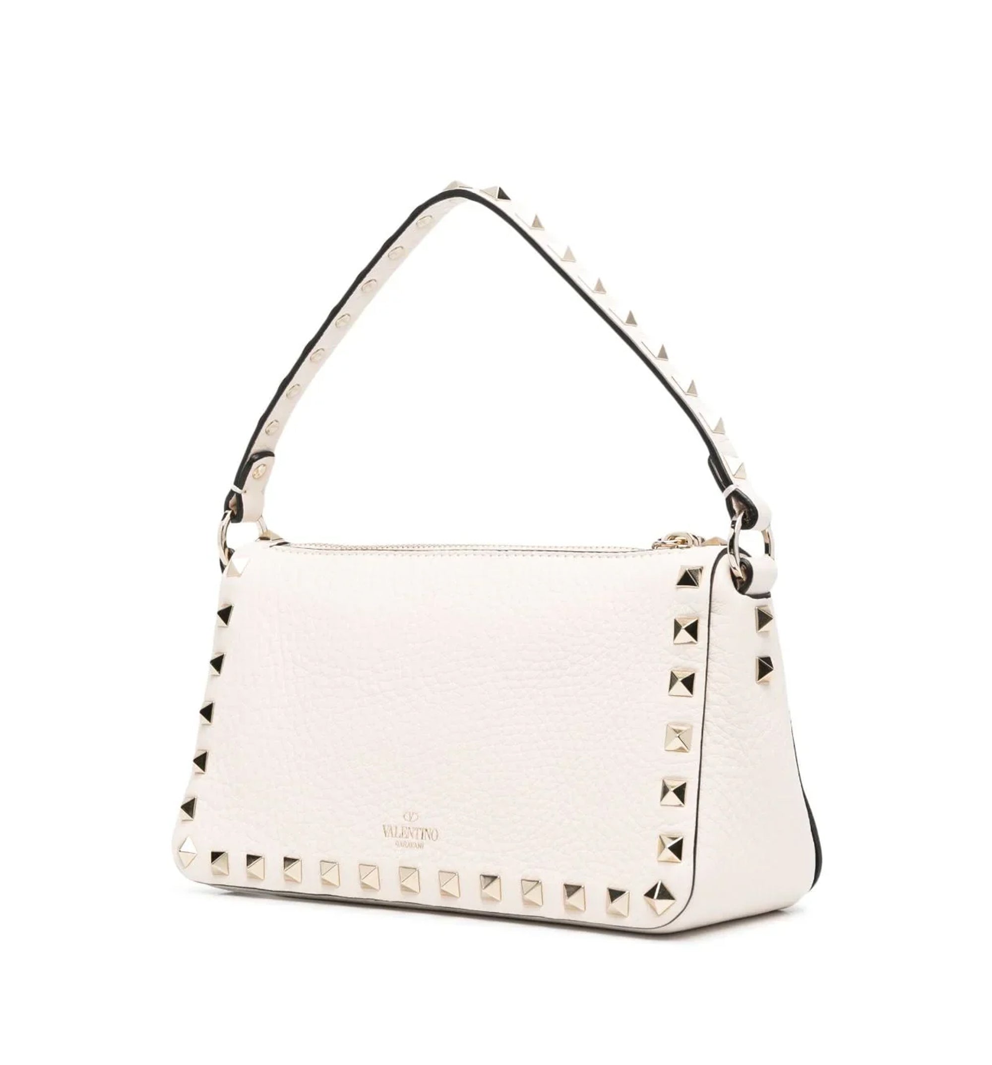 Small rockstude grained leather - Ivory