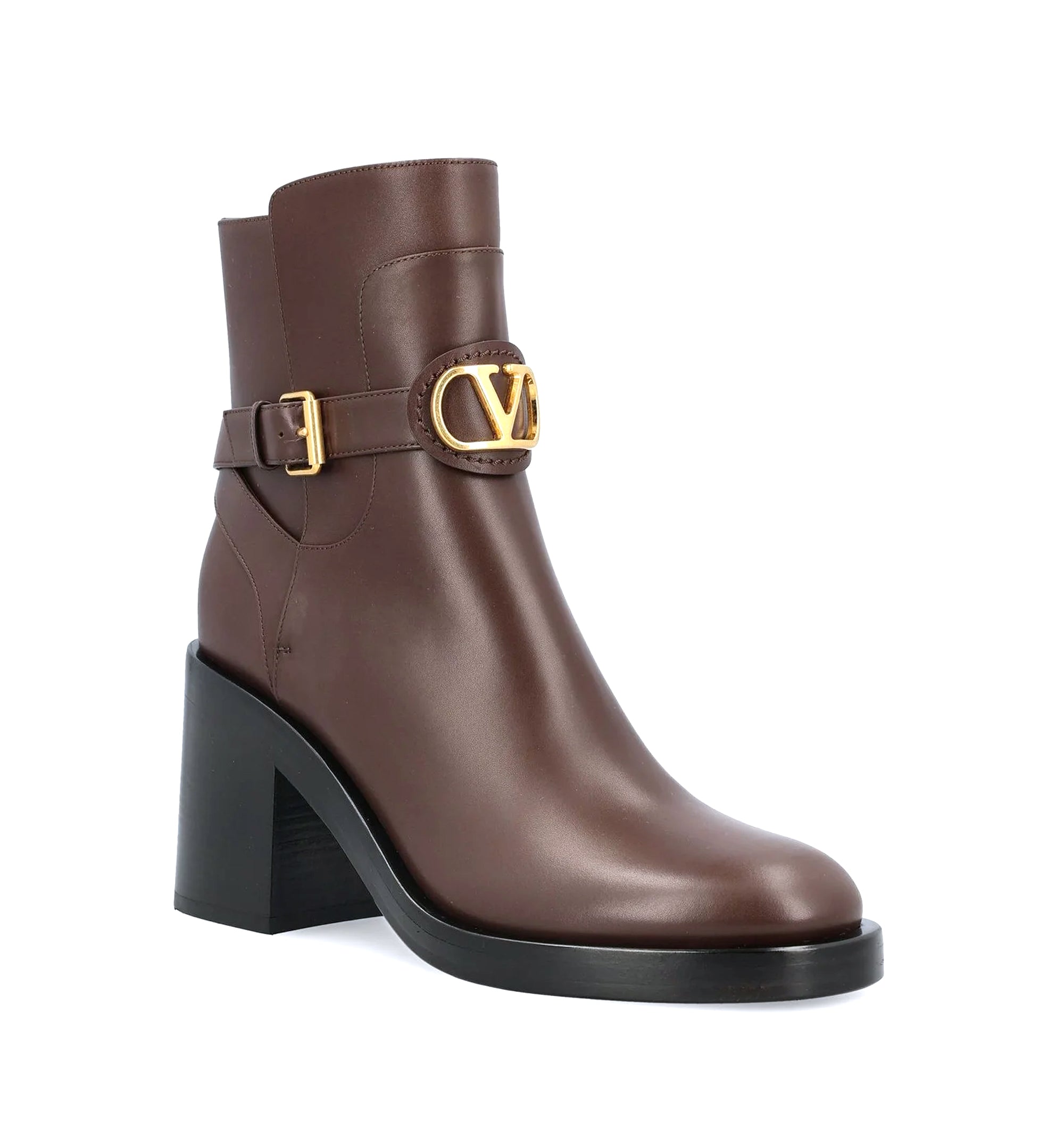 VLogo Signature Block Heel Ankle Boots