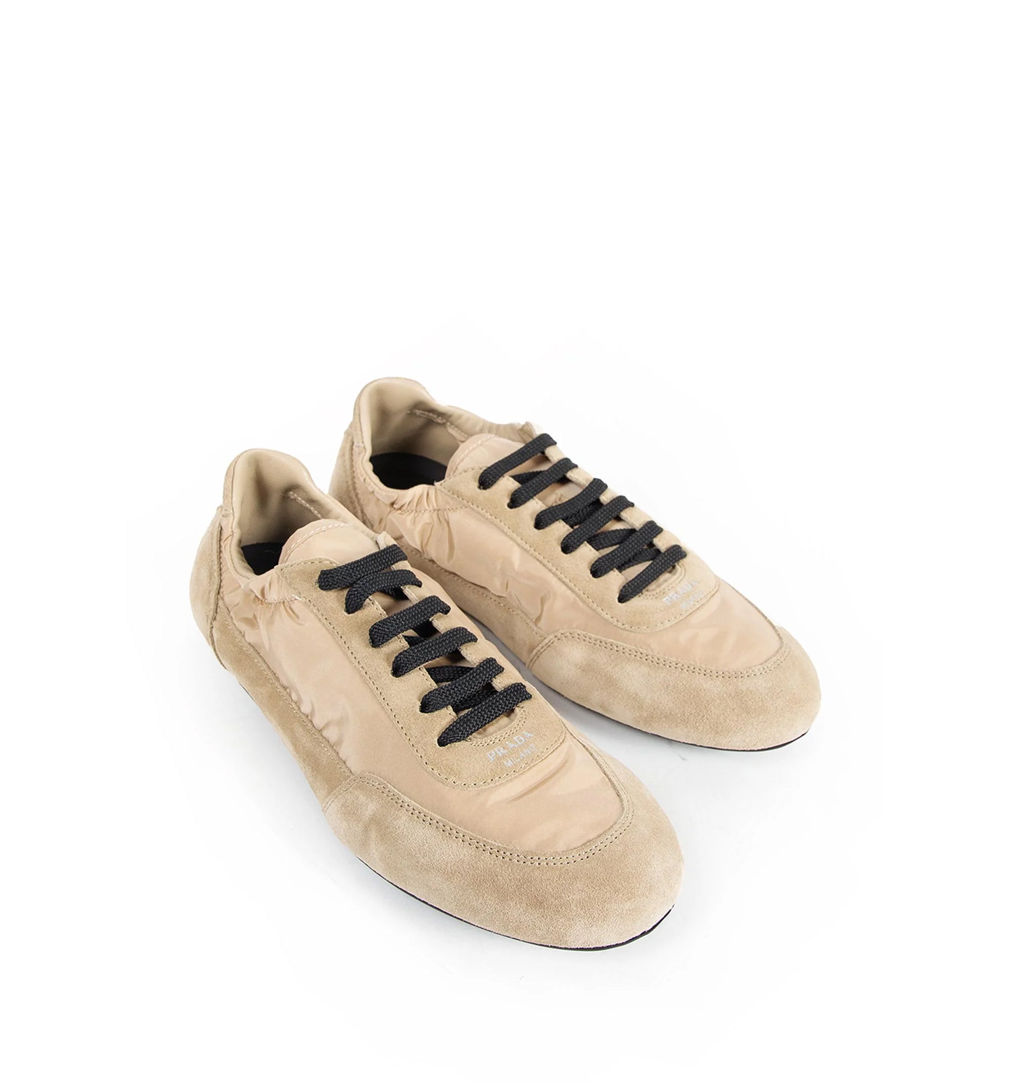 Collapse Re-Nylon And Suede Sneakers
