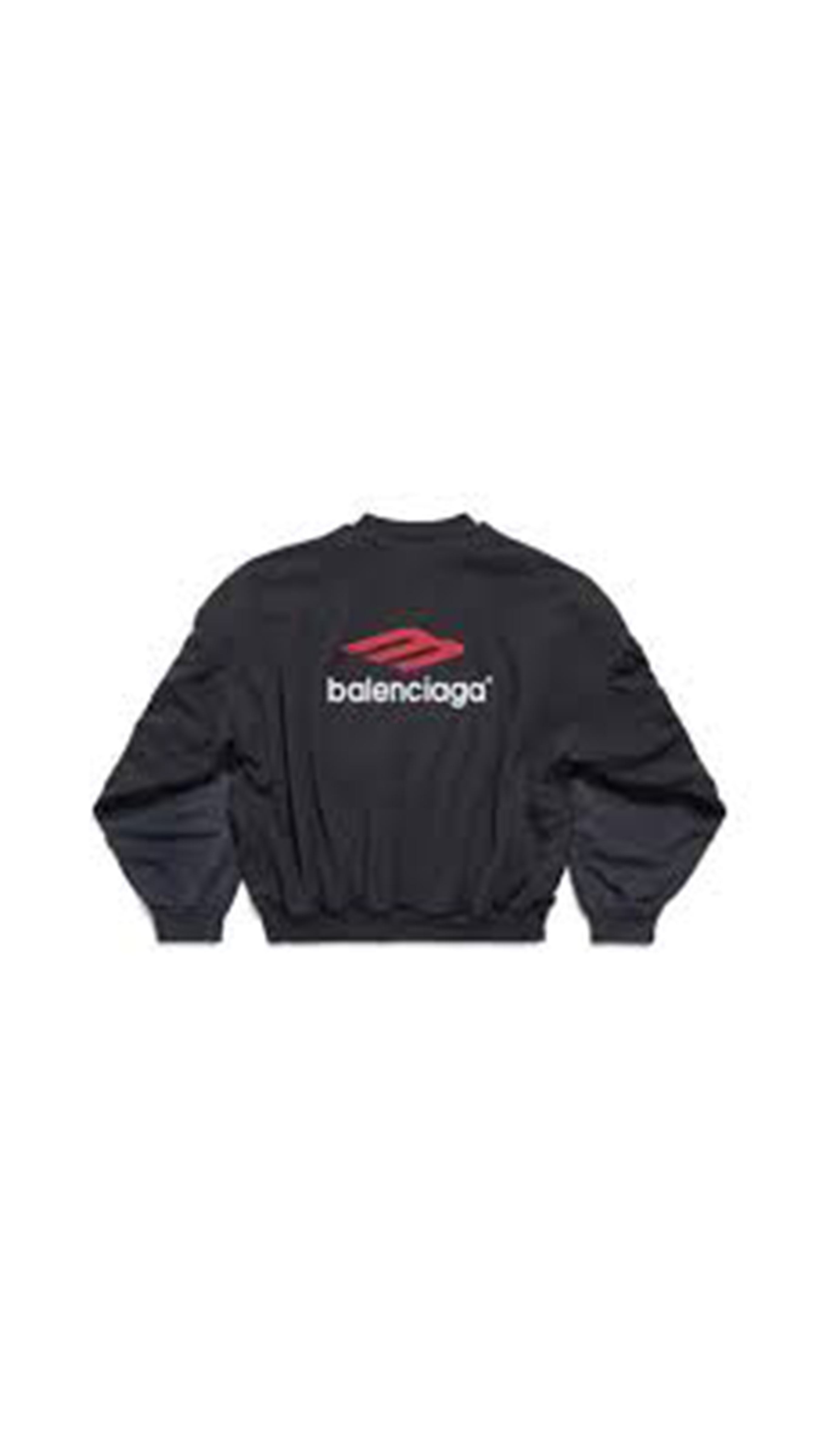 Double Front Logo Sweatshirt - Black