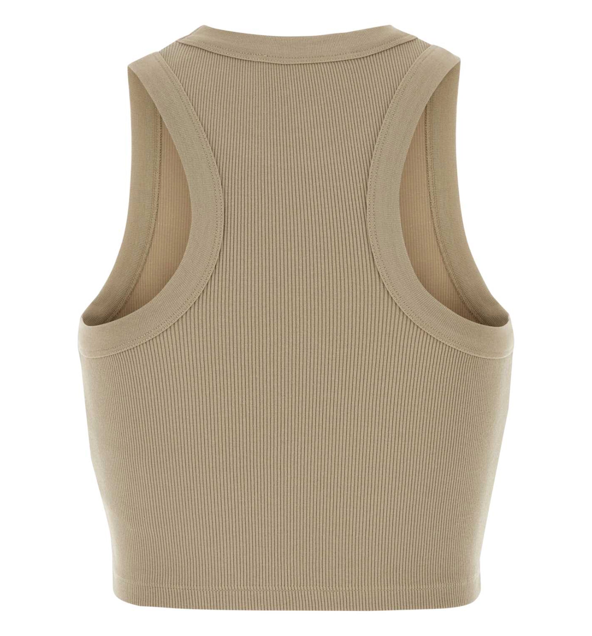 Cropped Tank Top in Cotton with GIVENCHY Paris Print