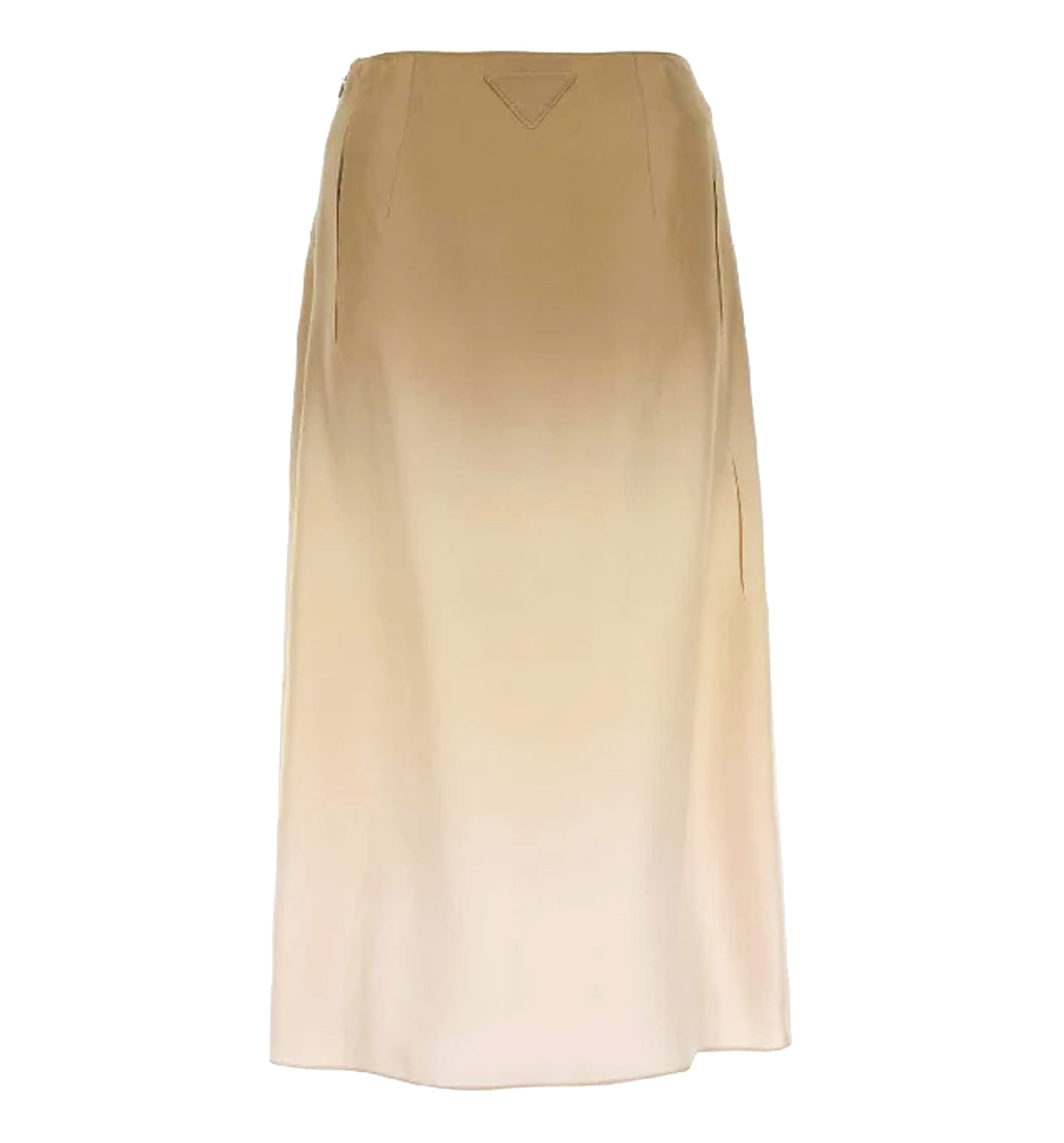 Gradient Twill Midi-Skirt