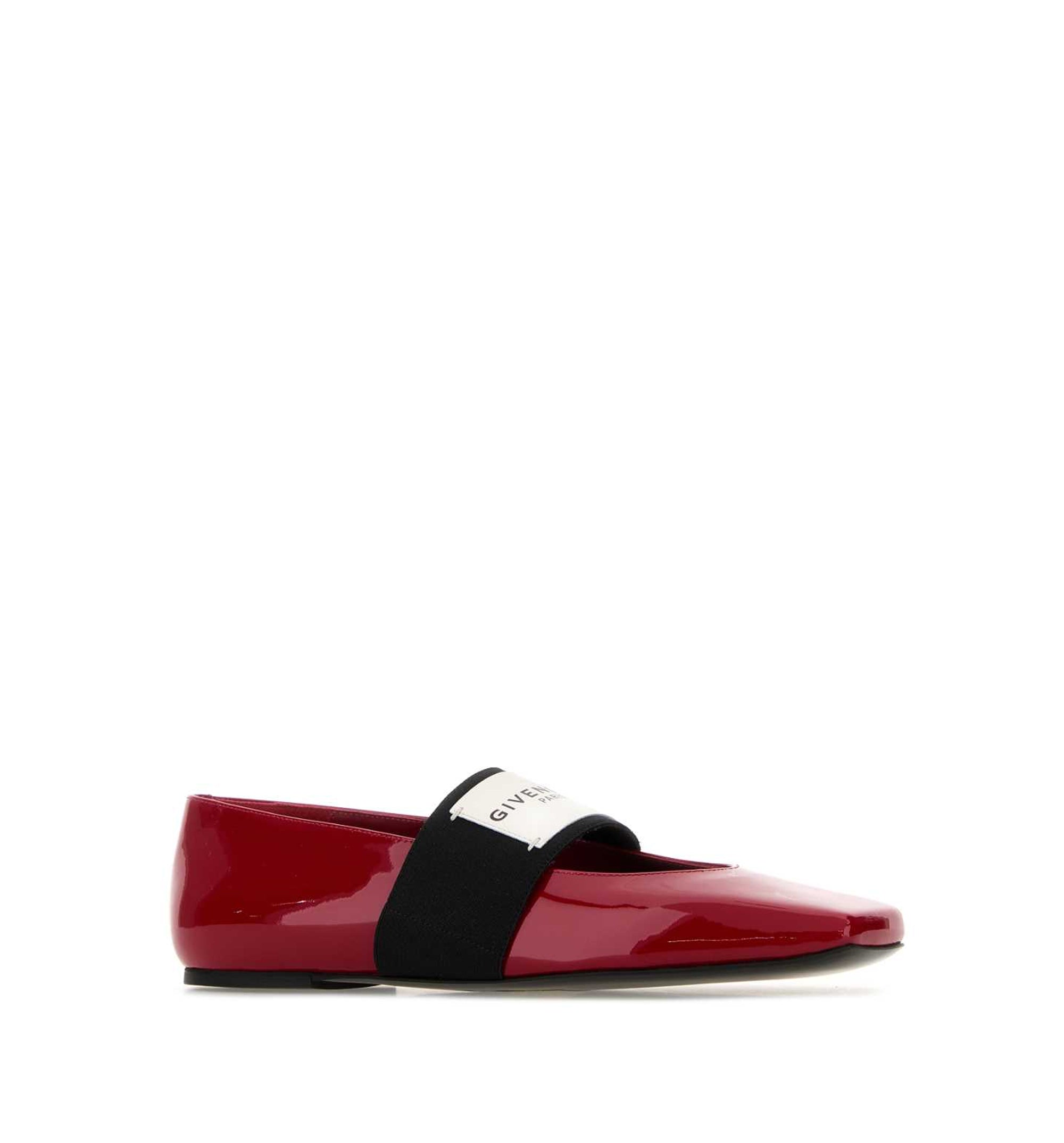 Sliced Square Ballerinas In Patent Leather