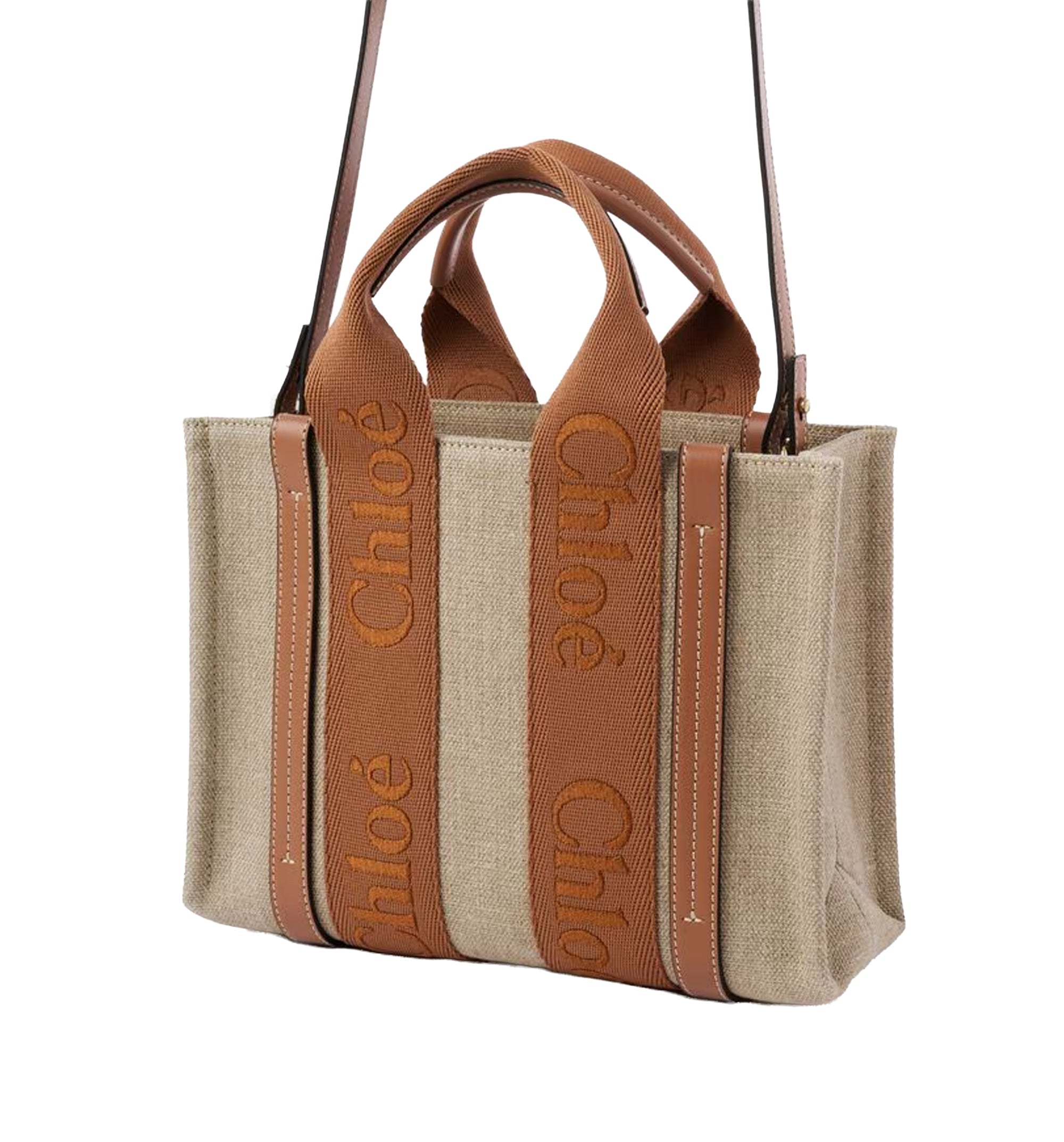 Small Woody Tote Bag In Linen