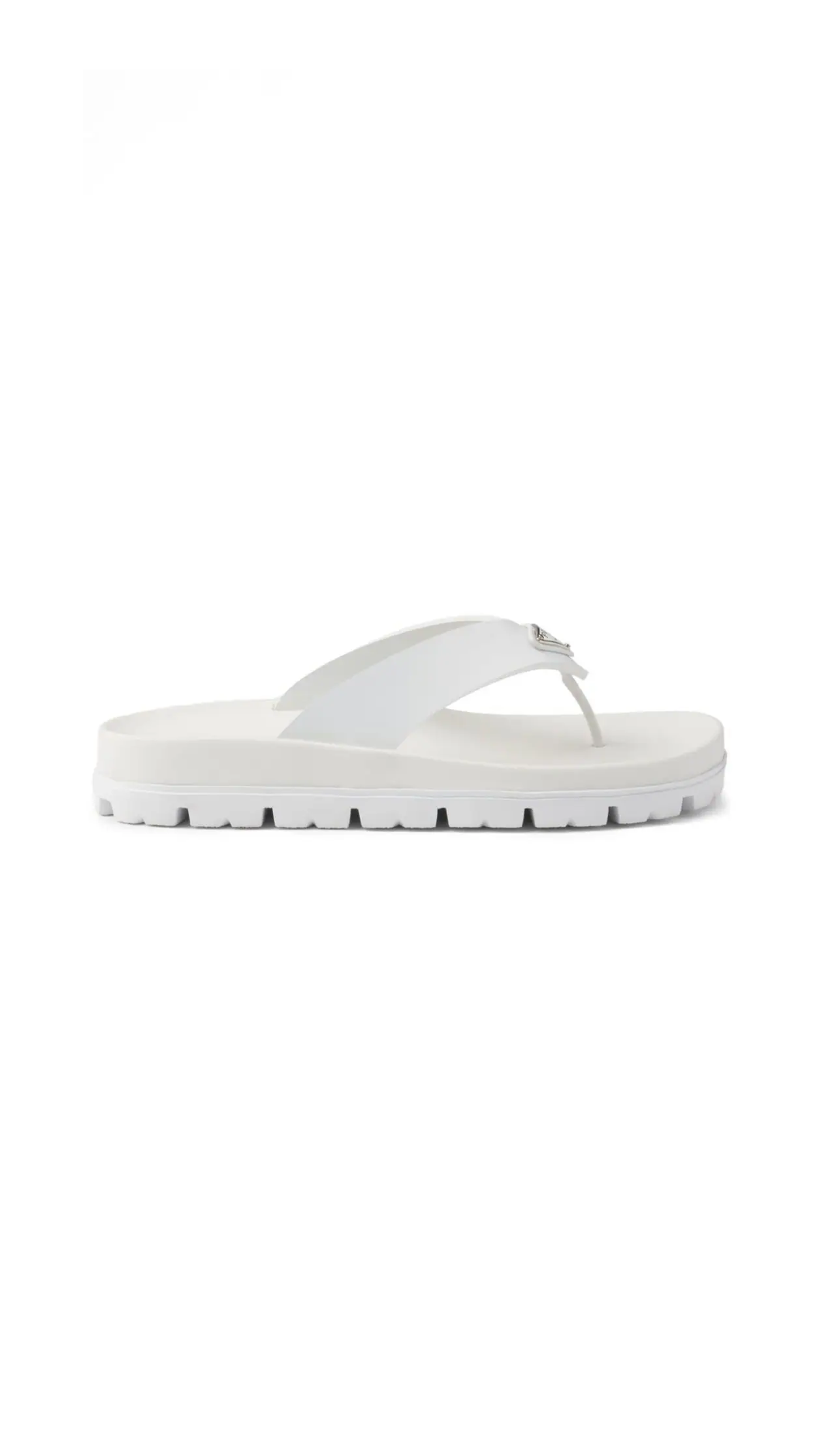 Rubber Thong Sandals - White