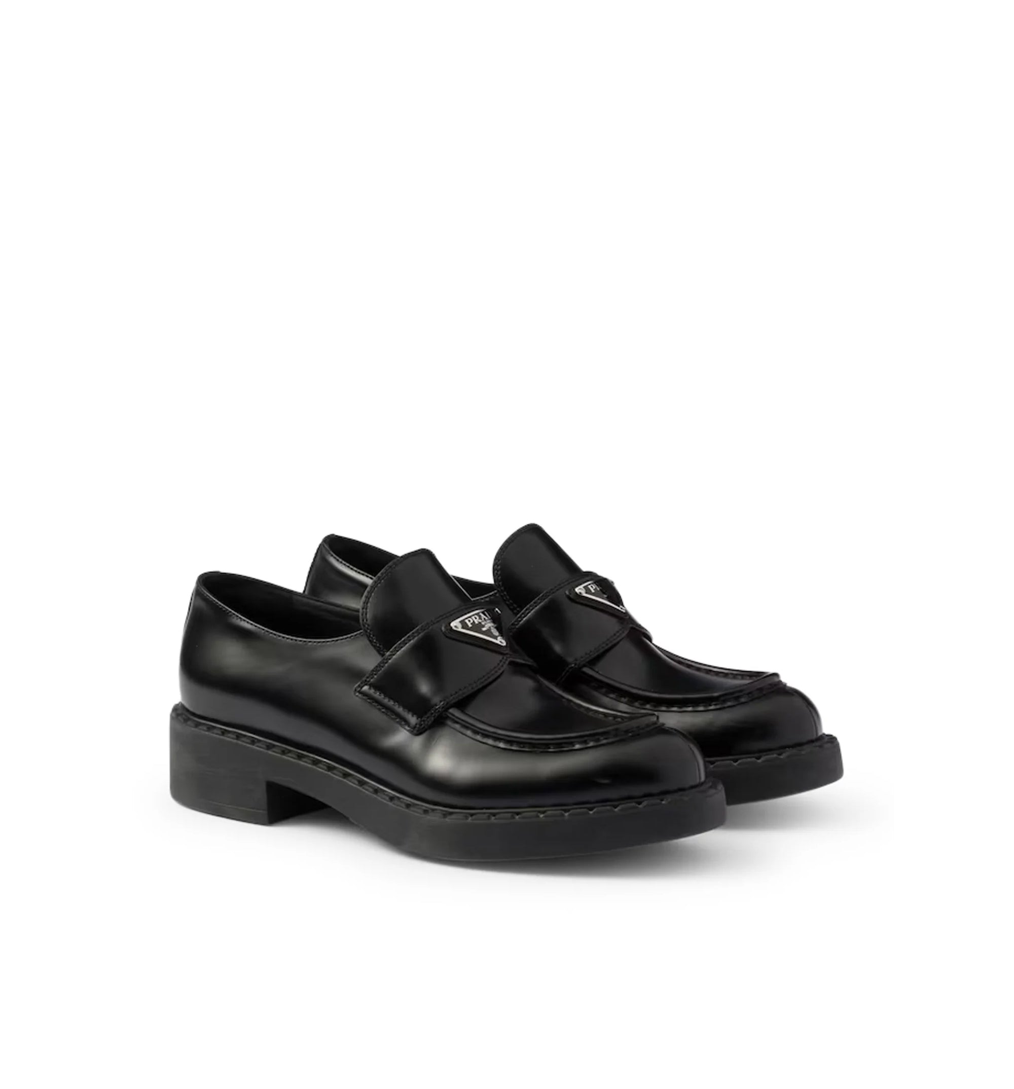 Brushed Leather Loafers