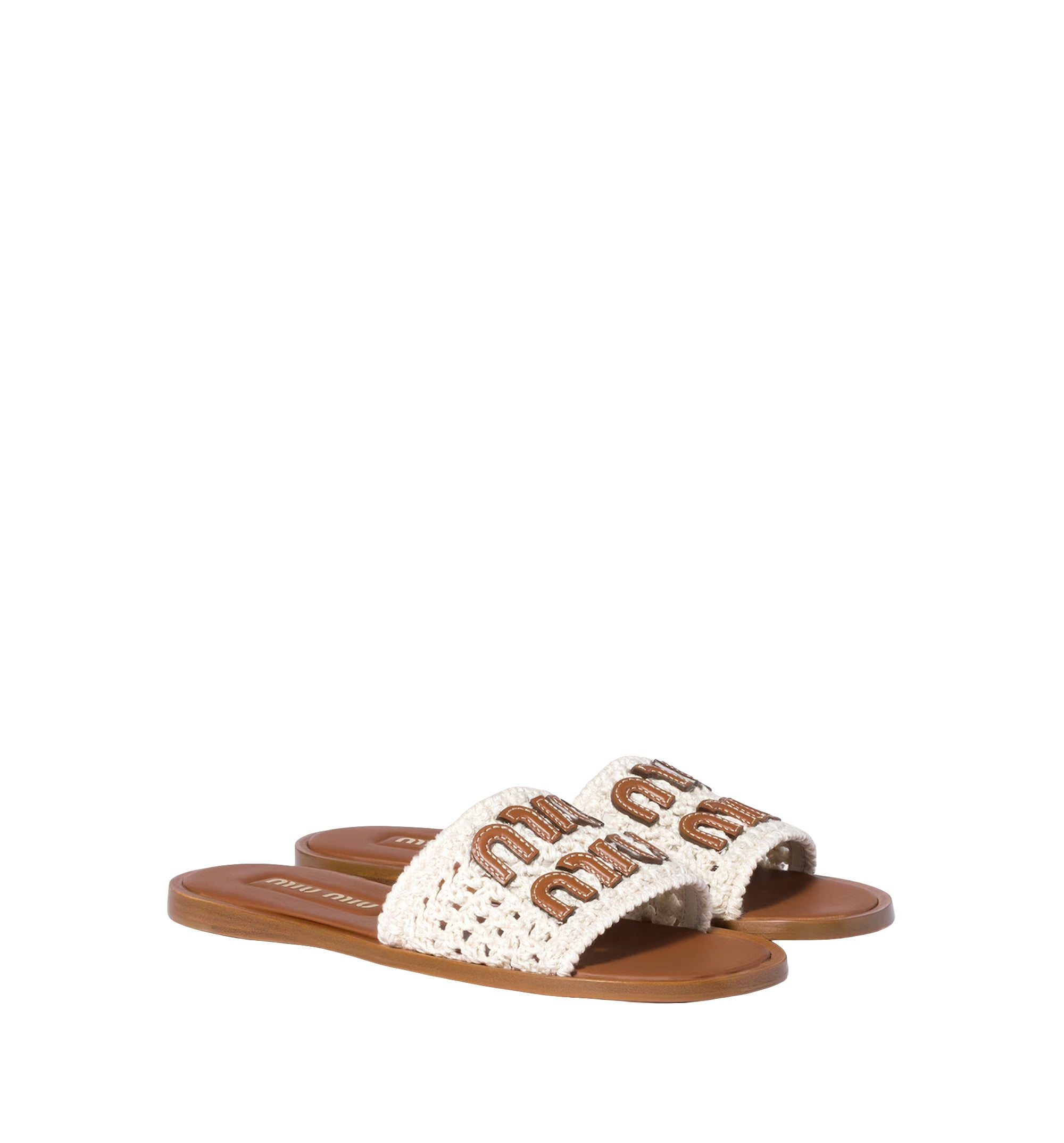 Crochet And Leather Slides