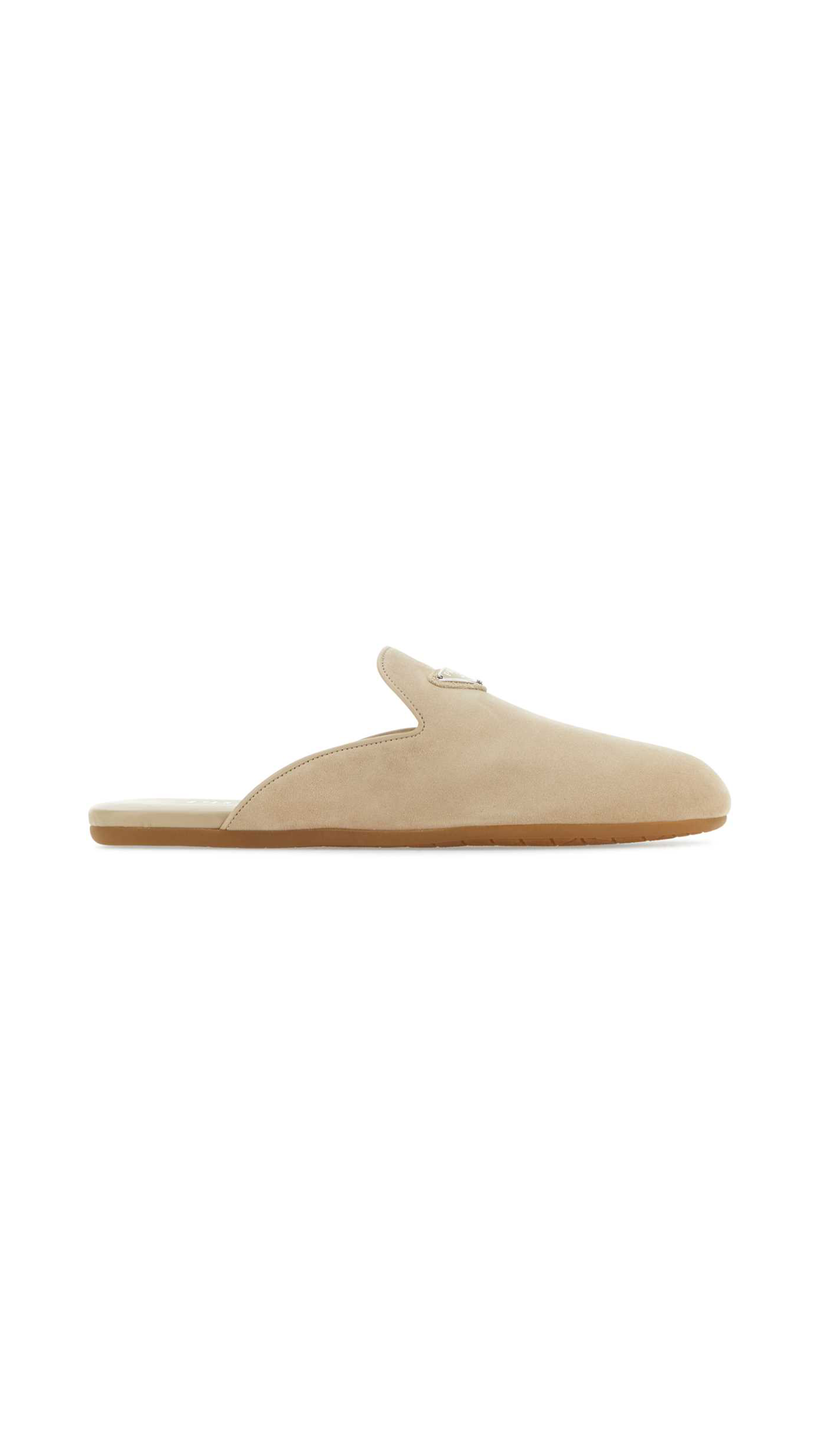 Suede Mule Slippers - Desert Beige