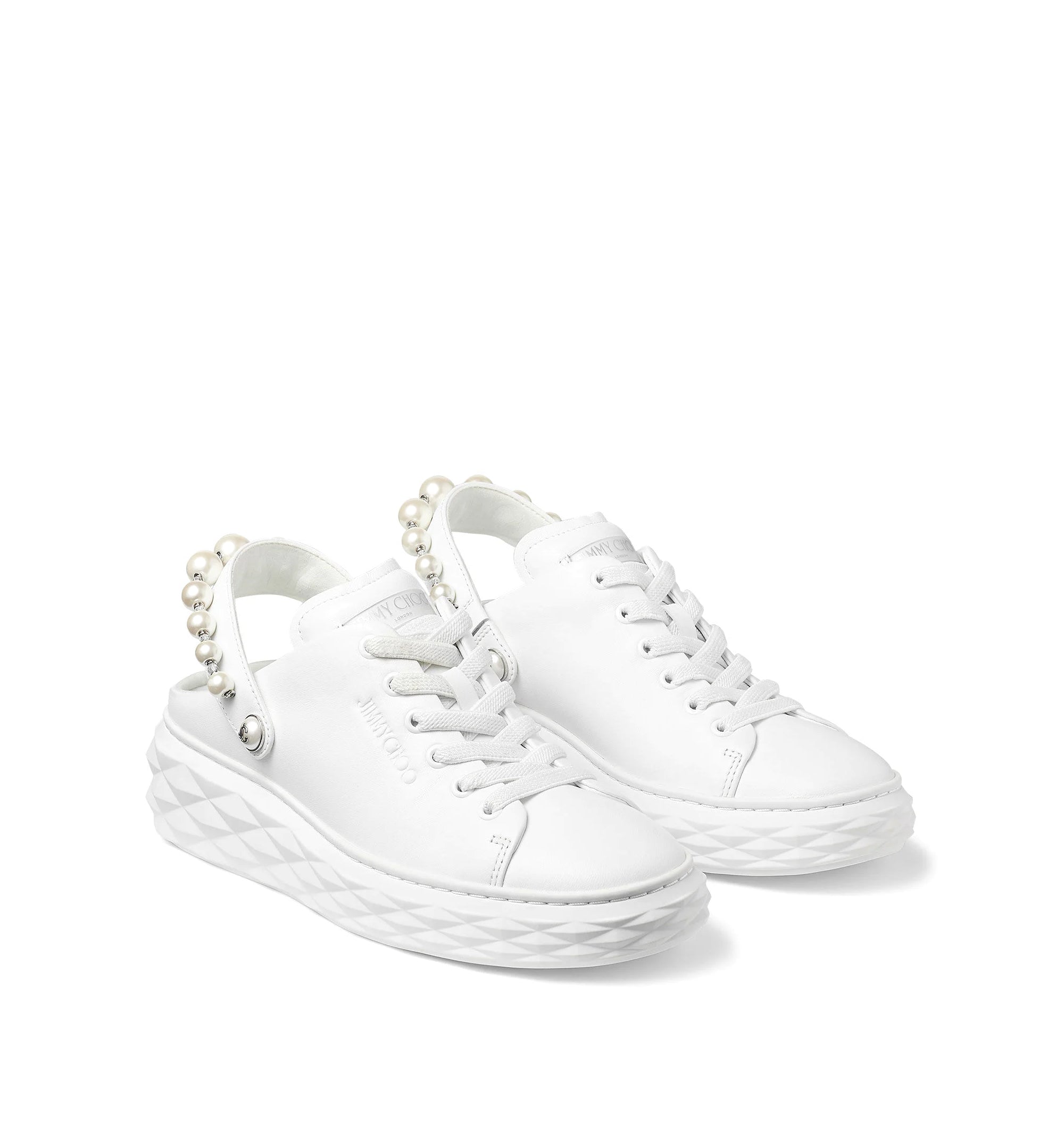Diamond Maxi Pearl Nappa Leather Trainers
