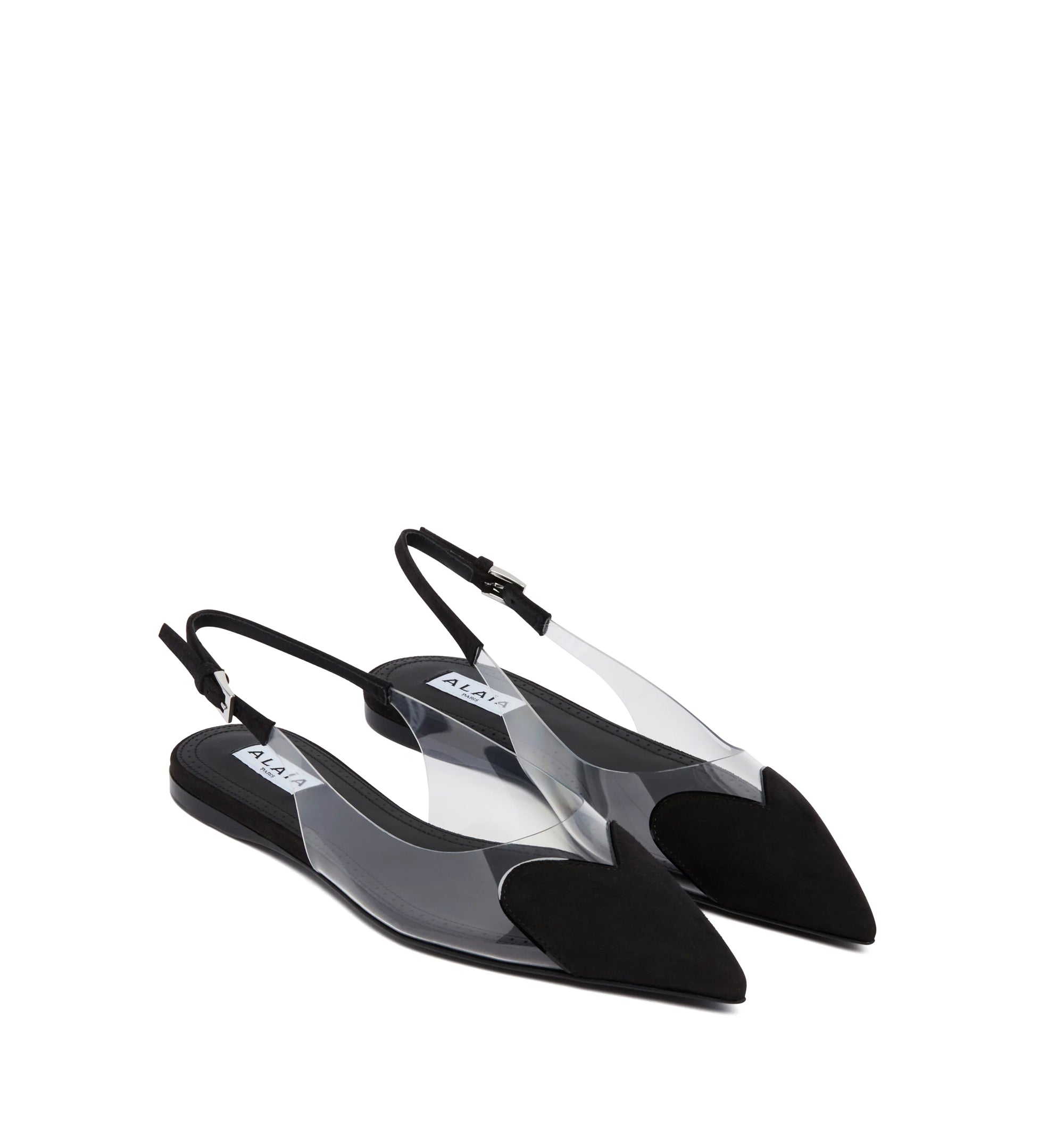 Le Coeur Flat Slingbacks In Suede