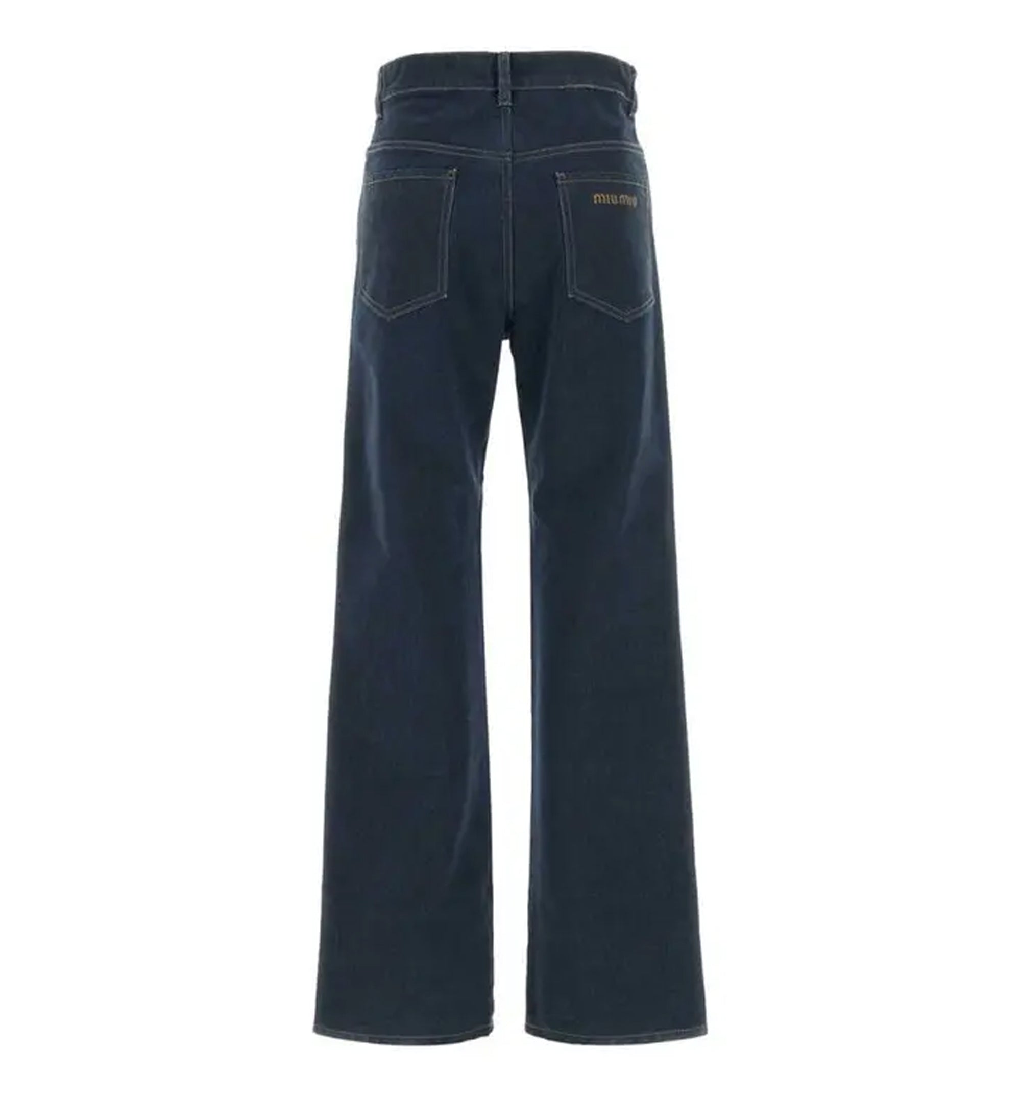 Flocked Denim Jeans