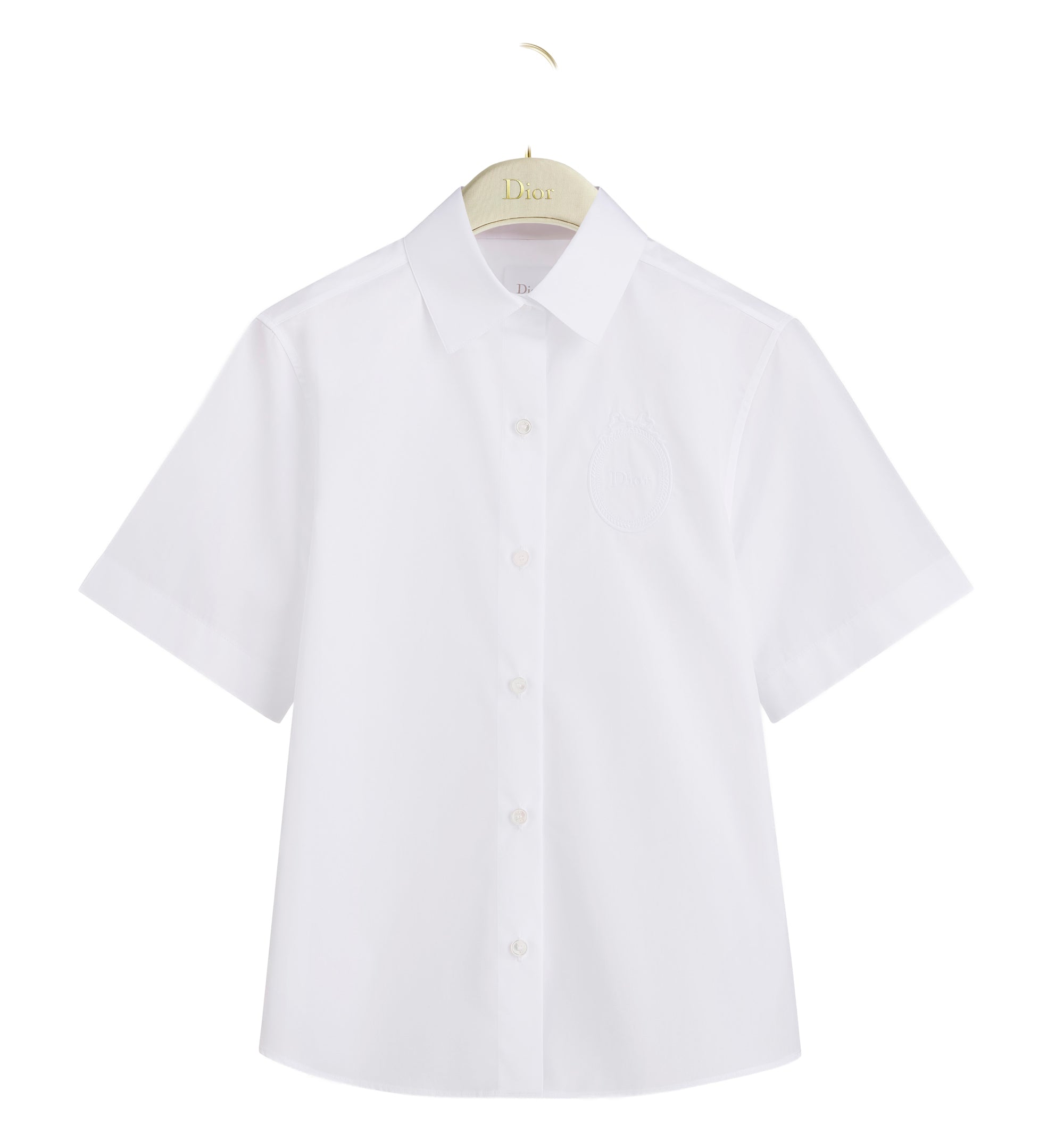 Dior Médaillon Embroidered Short-Sleeved Blouse