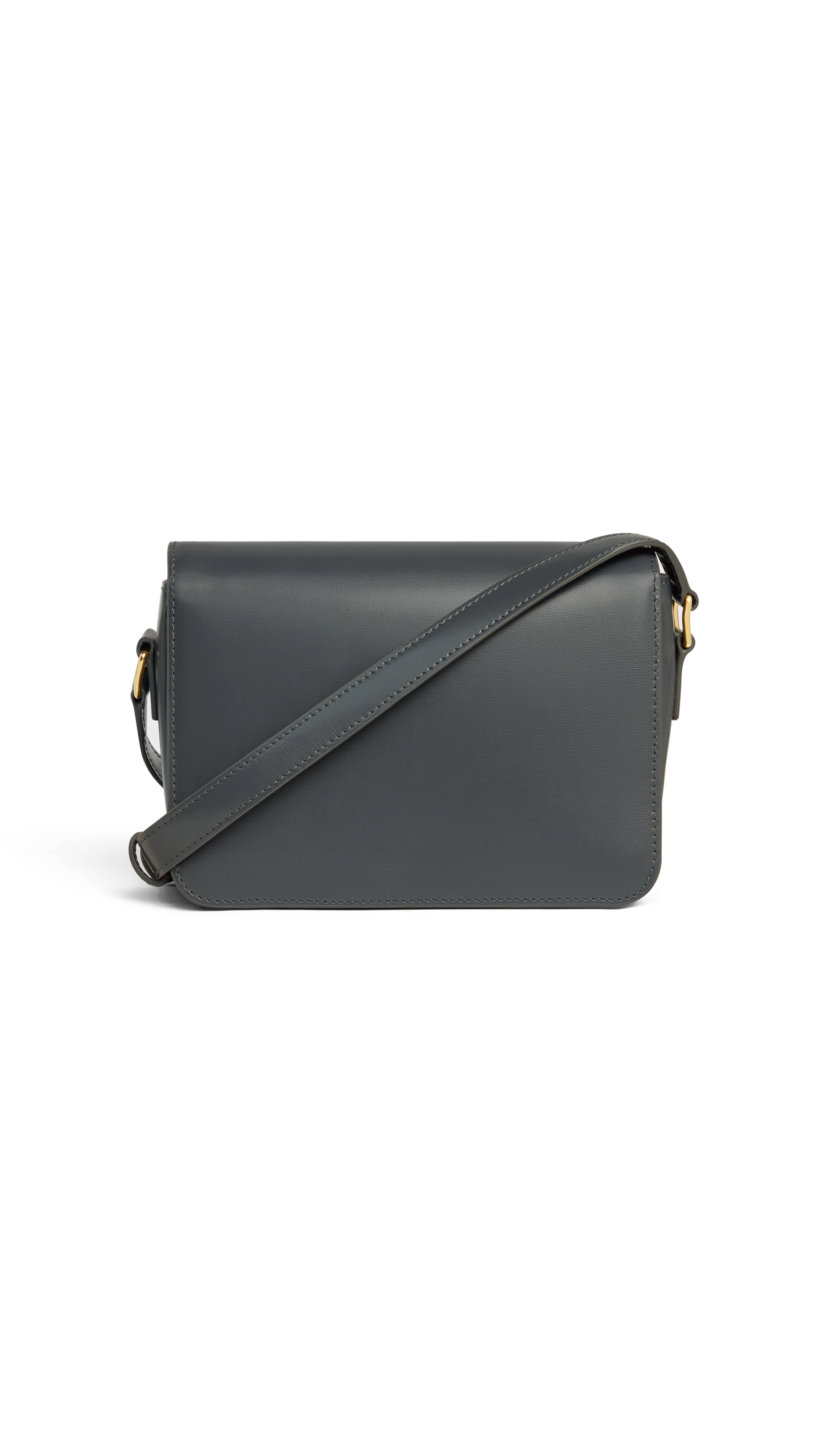 Teen Triomphe Bag in Shiny Calfskin - Slate Grey