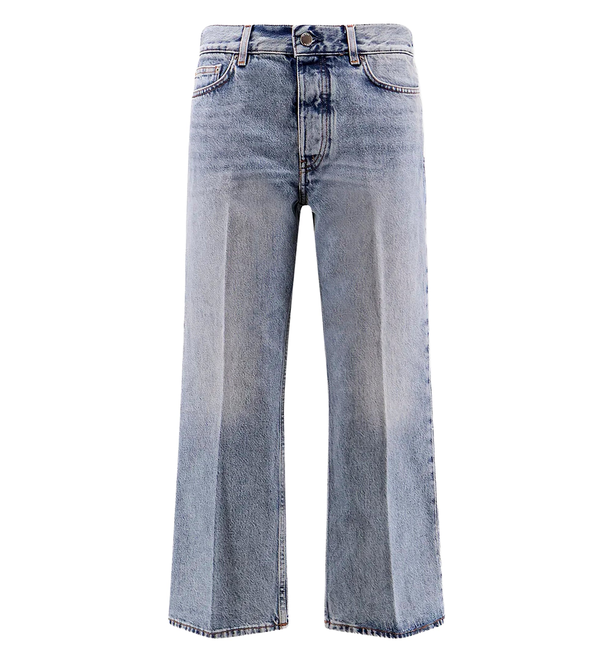 Cotton jeans with flared bottom