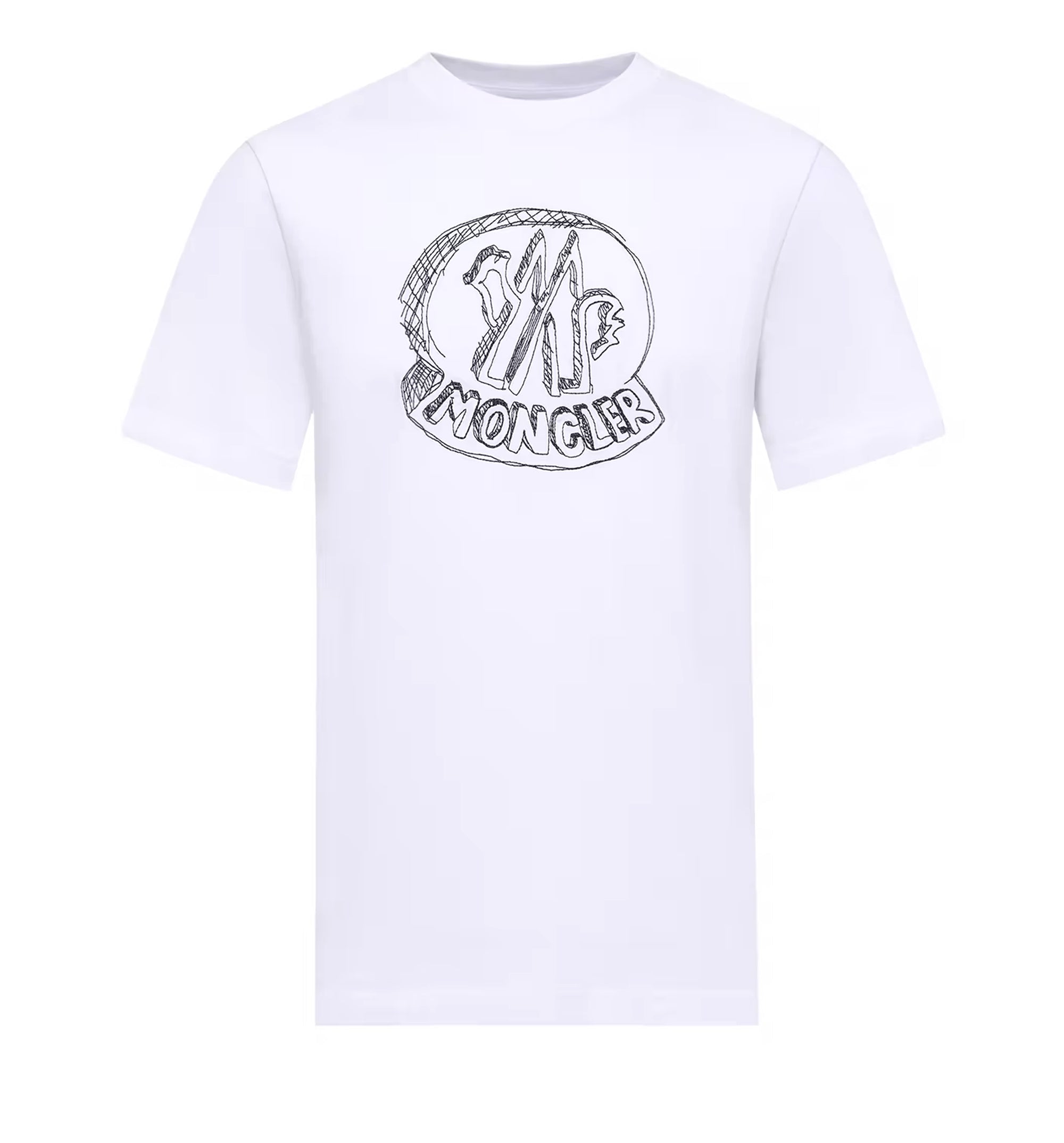 Sketch Embroidered Logo Cotton T-Shirt
