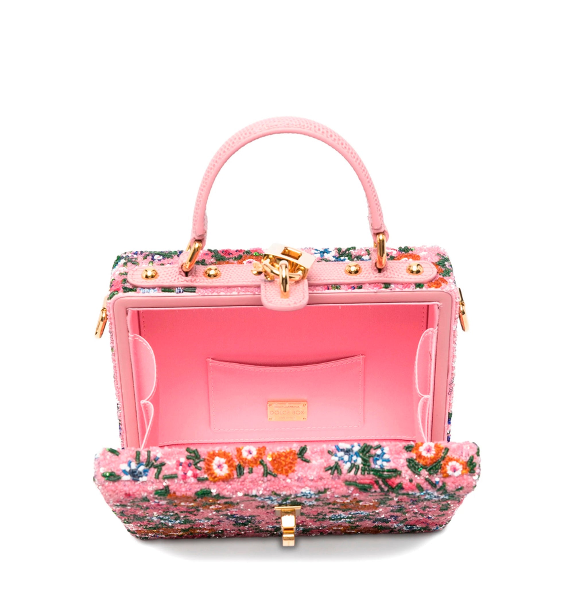 Dolce Box sequin embroidery handbag