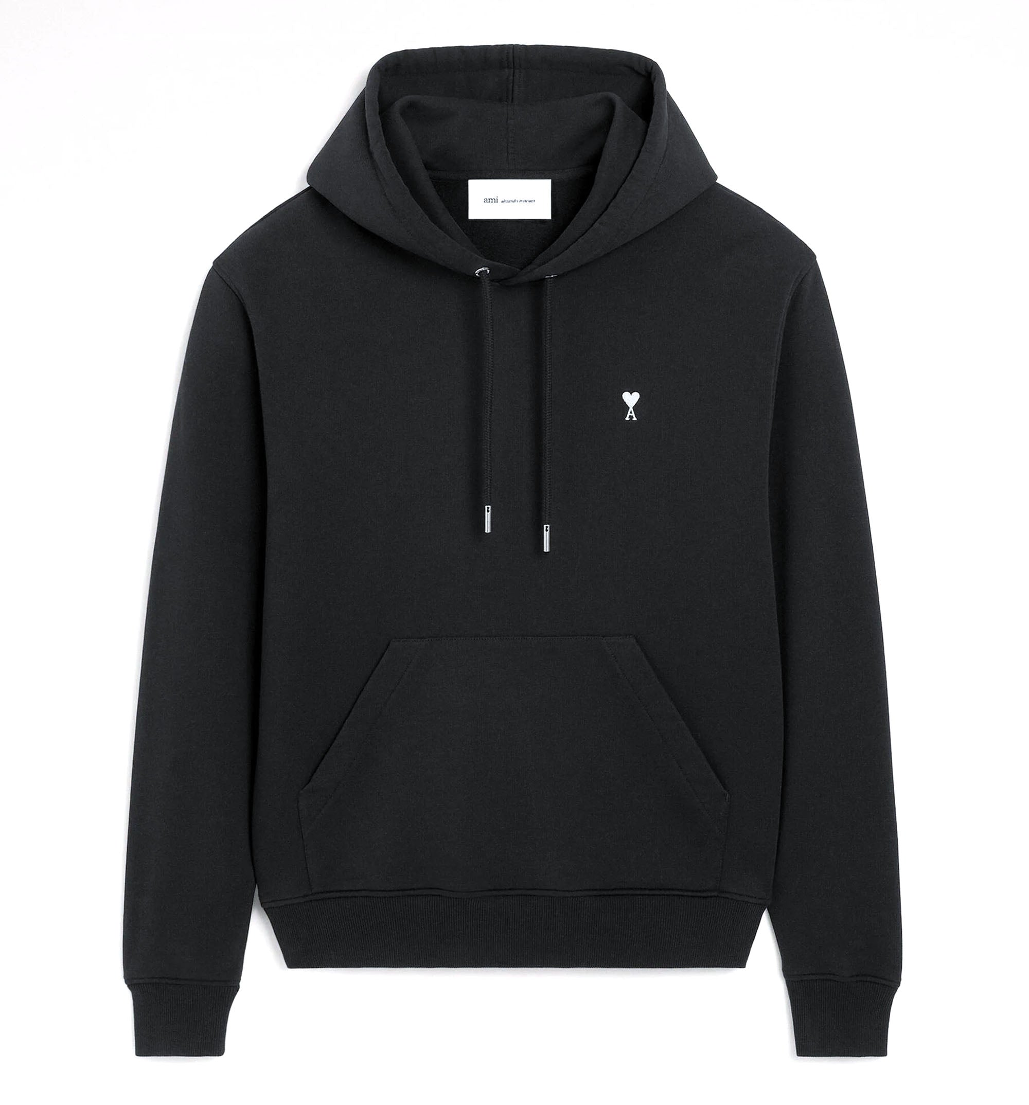 Black Cotton Ami De Coeur Hoodie