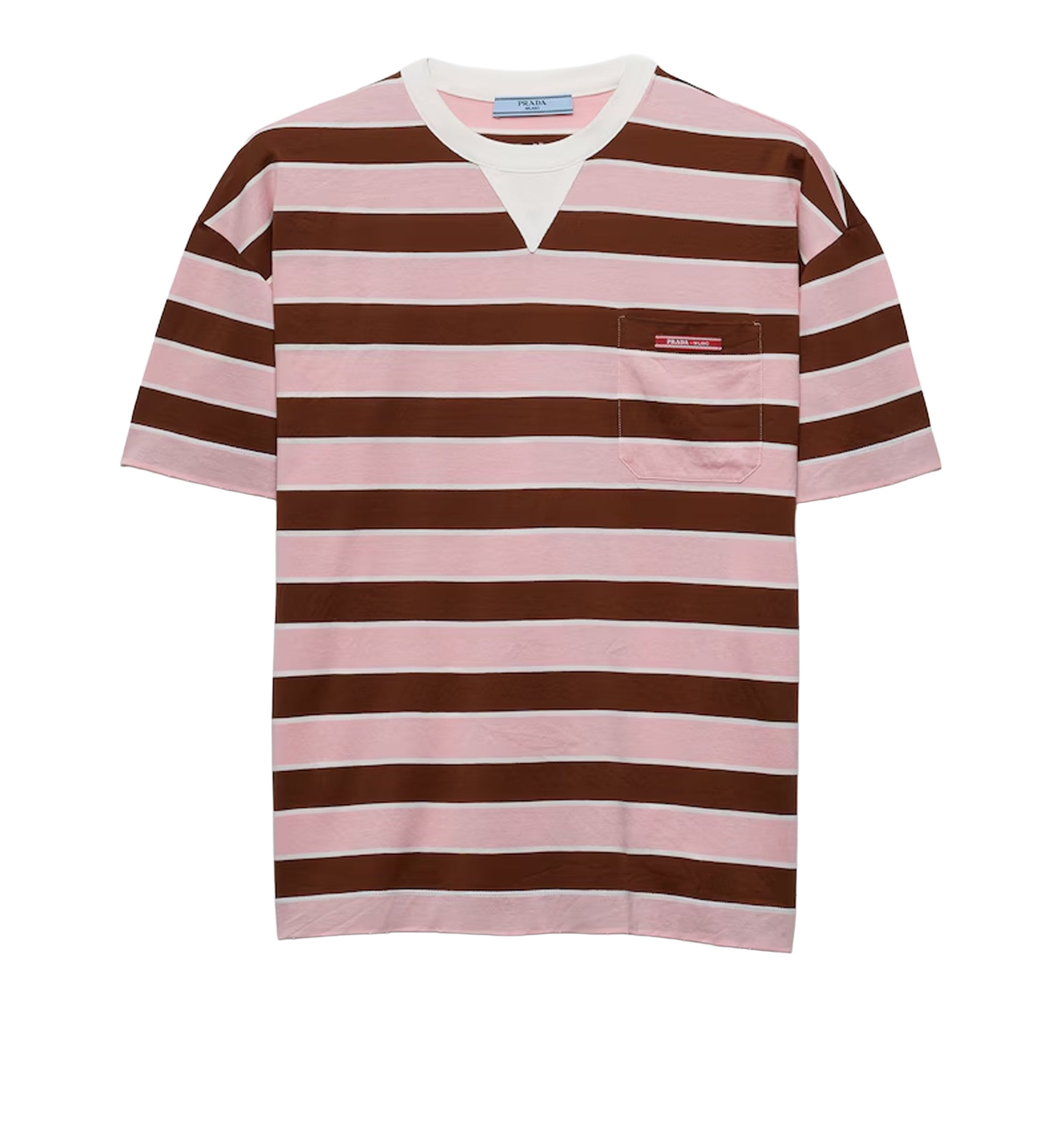 Bayadere striped lisle cotton T-shirt