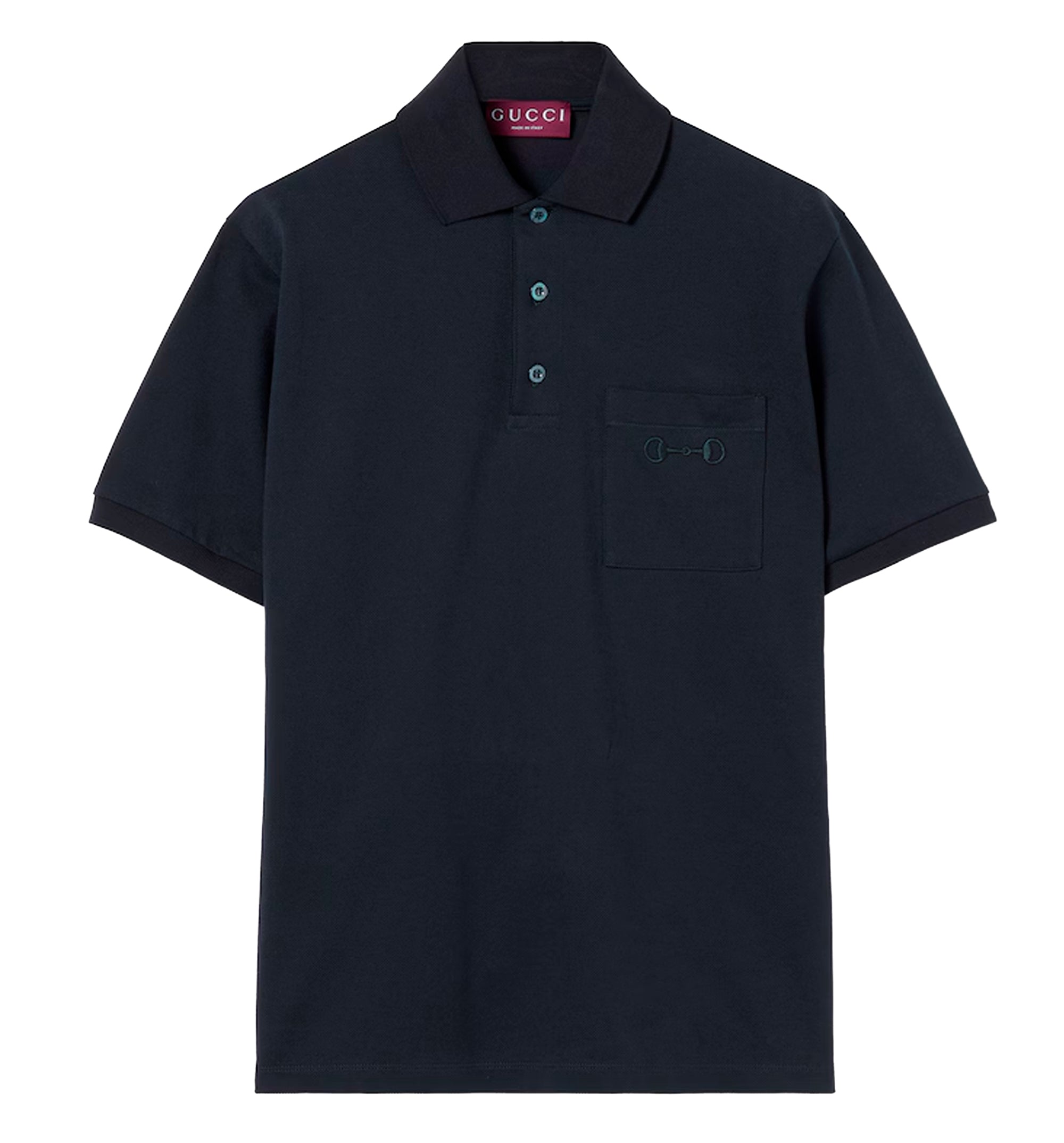 Cotton piquet polo shirt with embroidery