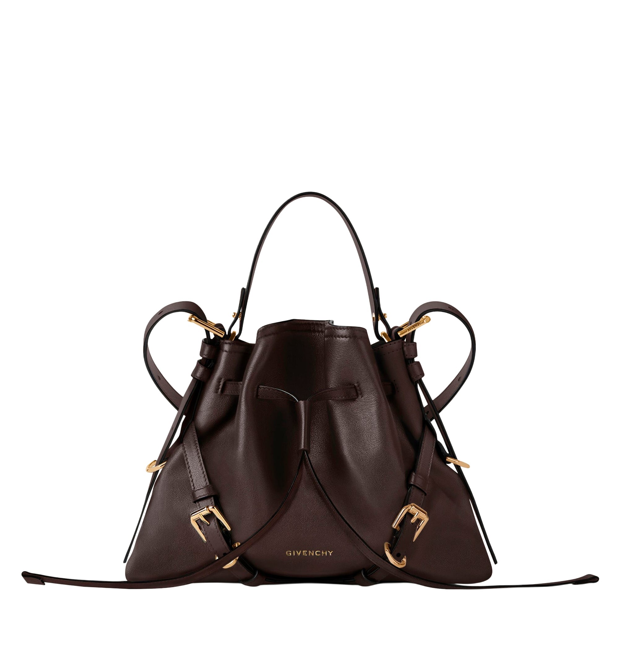 Small Voyou Bucket bag in shiny leather