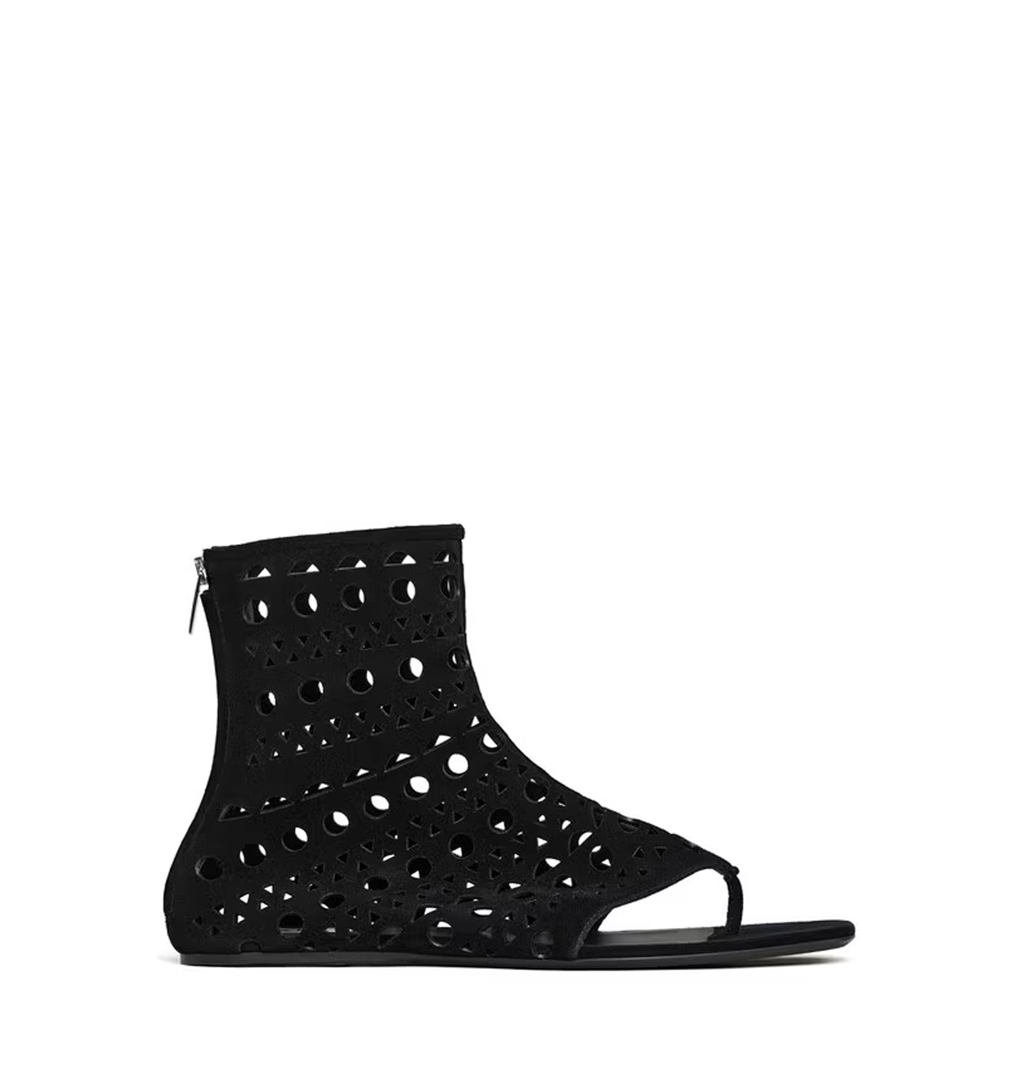 Vienne High Flat Sandals In Velvet Calfskin
