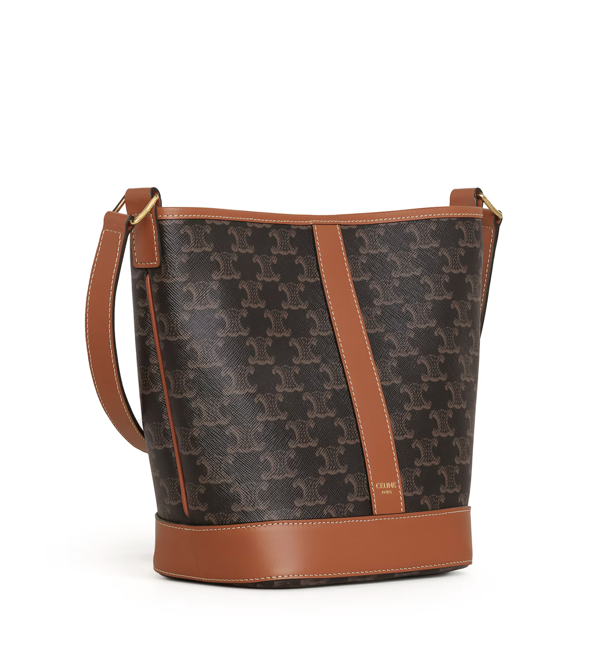 Small Bucket in Triomphe Canvas and Calfskin