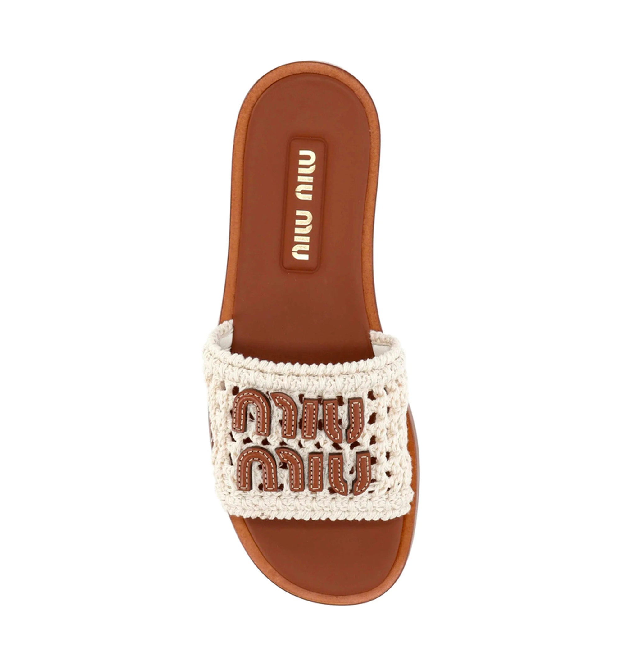 Crochet and leather slides