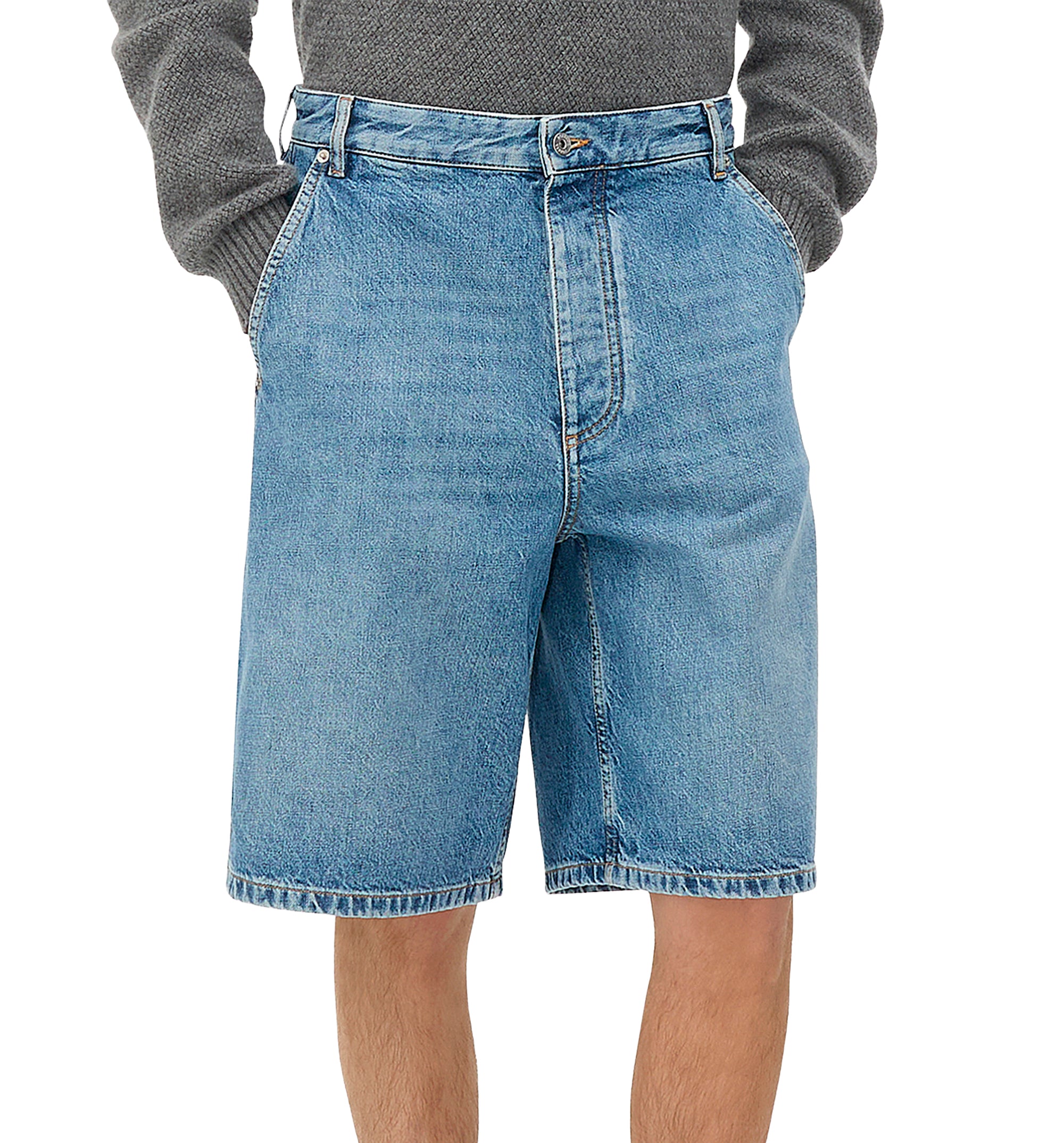 Vintage Indigo Cargo Denim Shorts