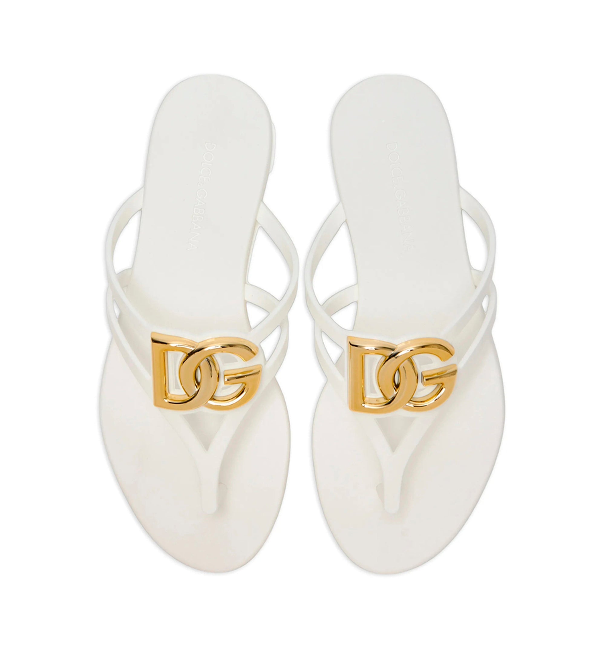 Rubber beachwear slides with logo