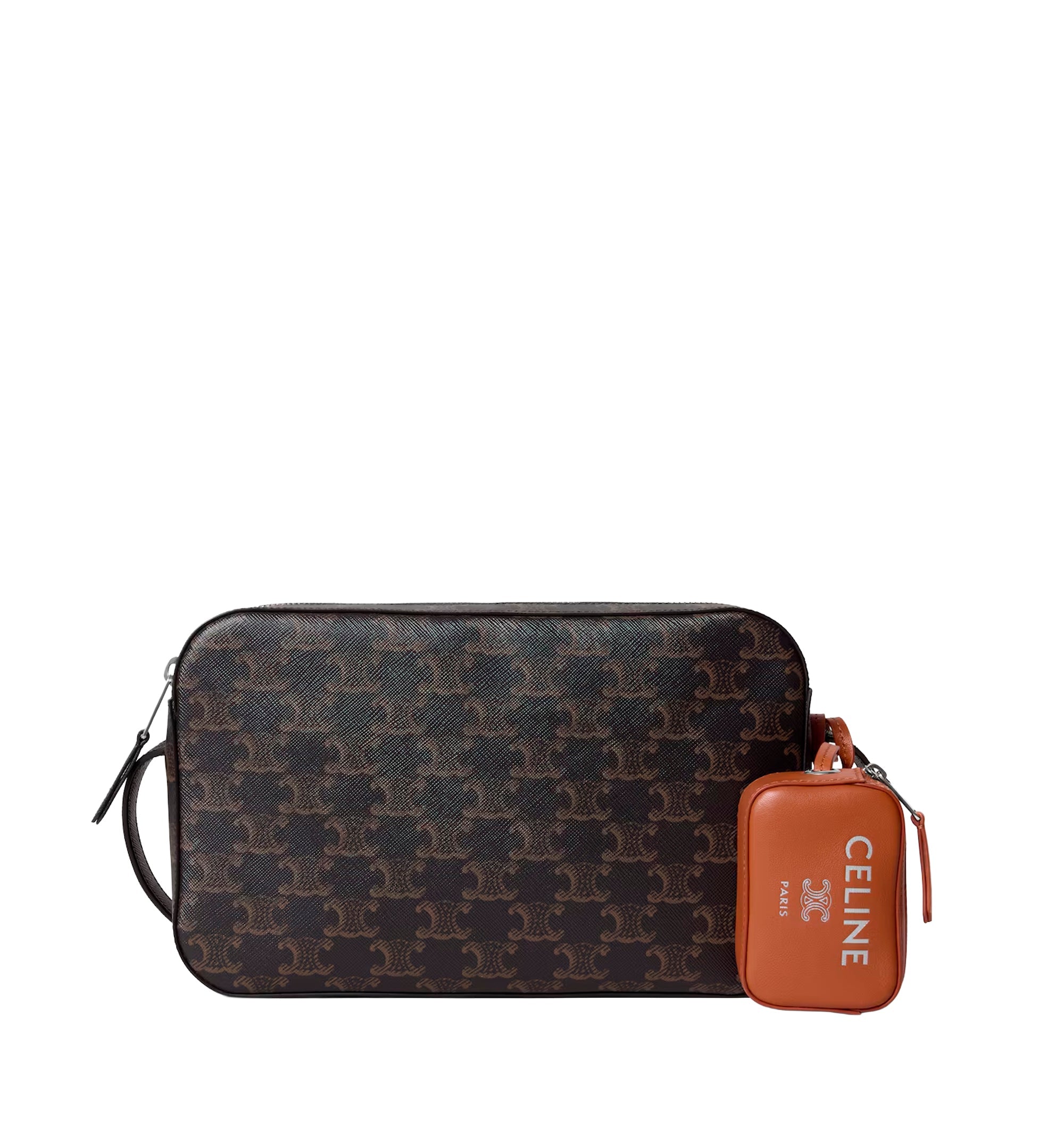 Messenger Bag With Charm In Triomphe Canvas And Smooth Lambskin