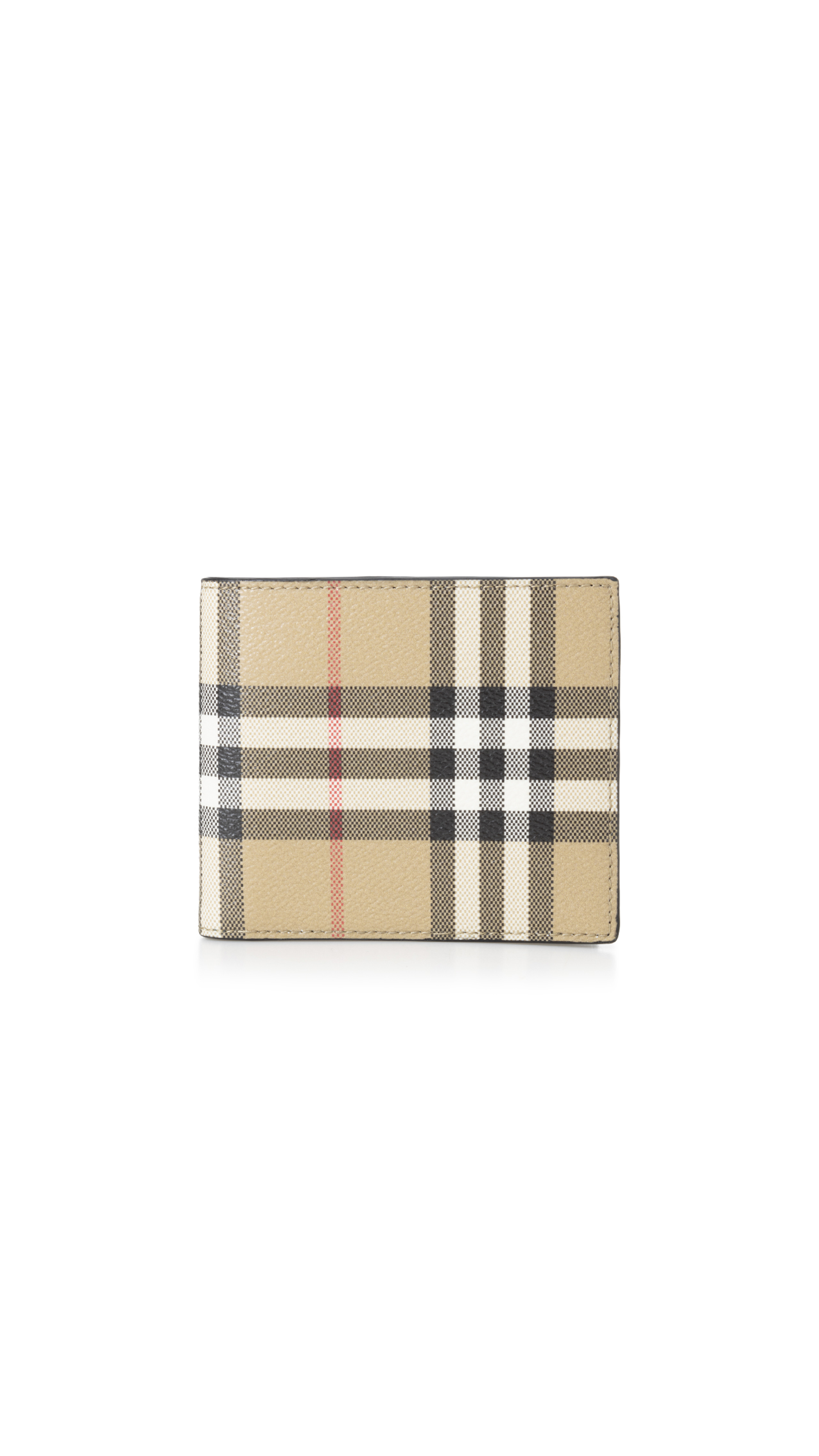 Check Slim Bifold Wallet - Archive Beige