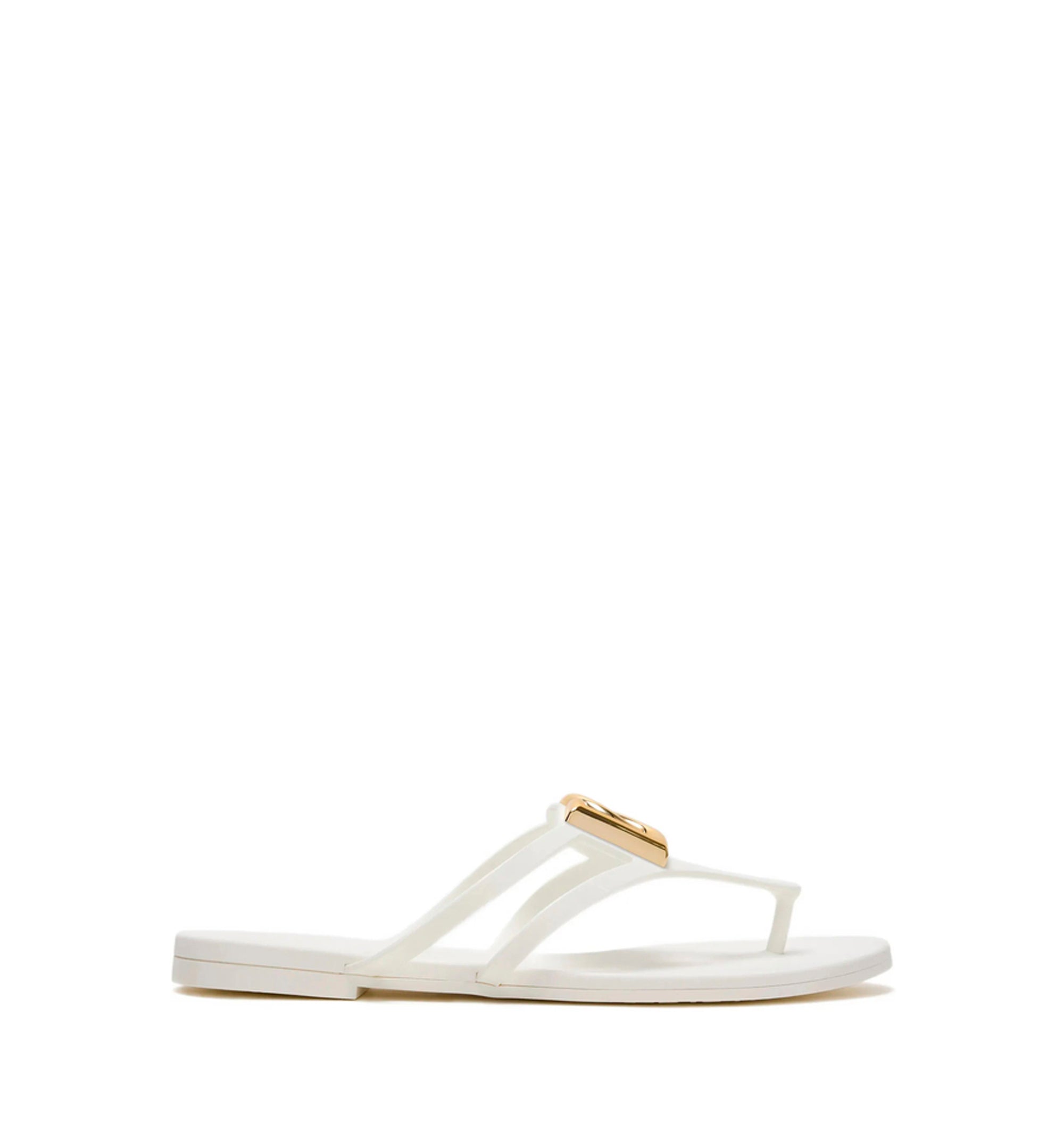 Rubber beachwear slides with logo