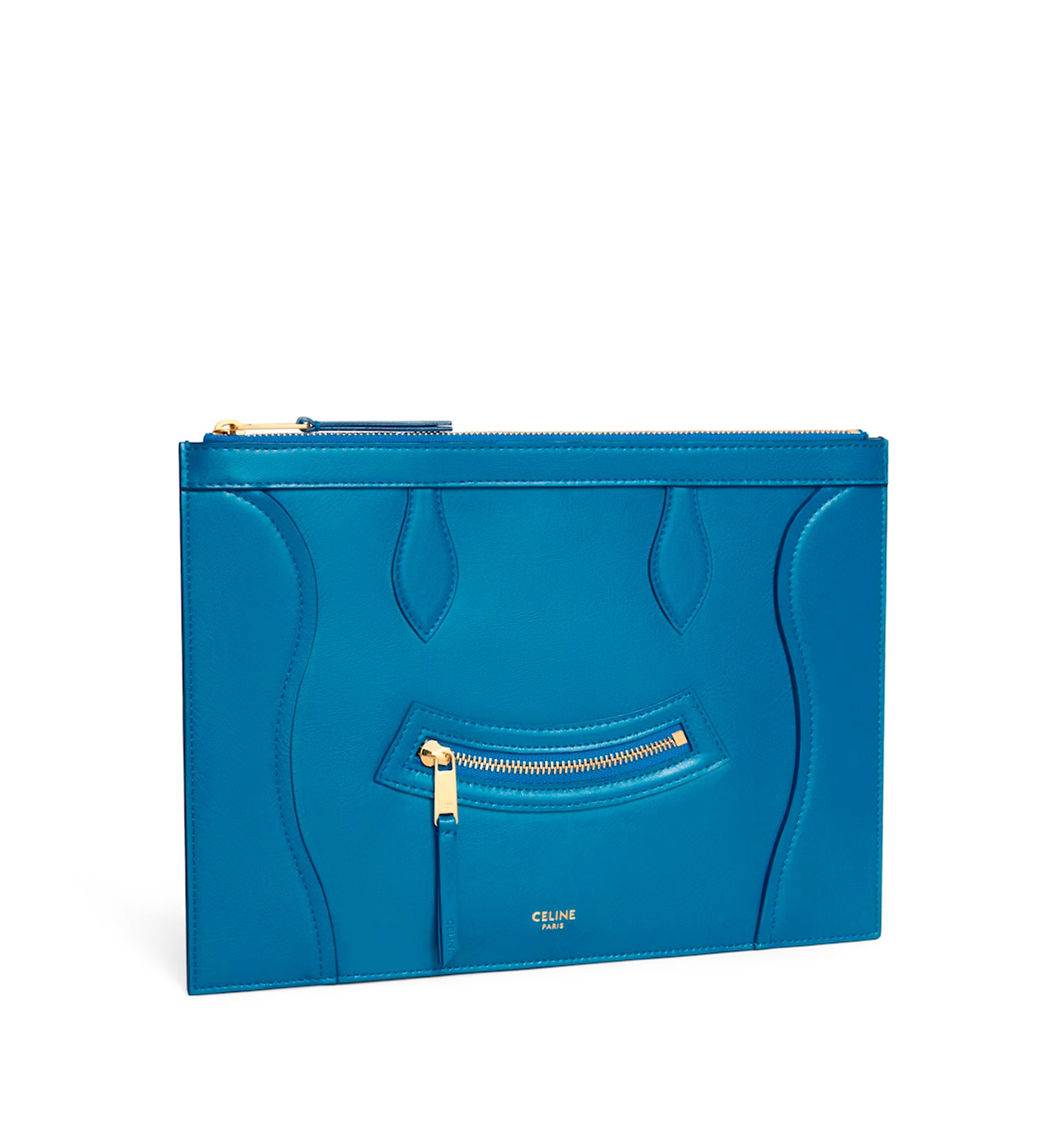 Medium Pouch in Glossy Calfskin