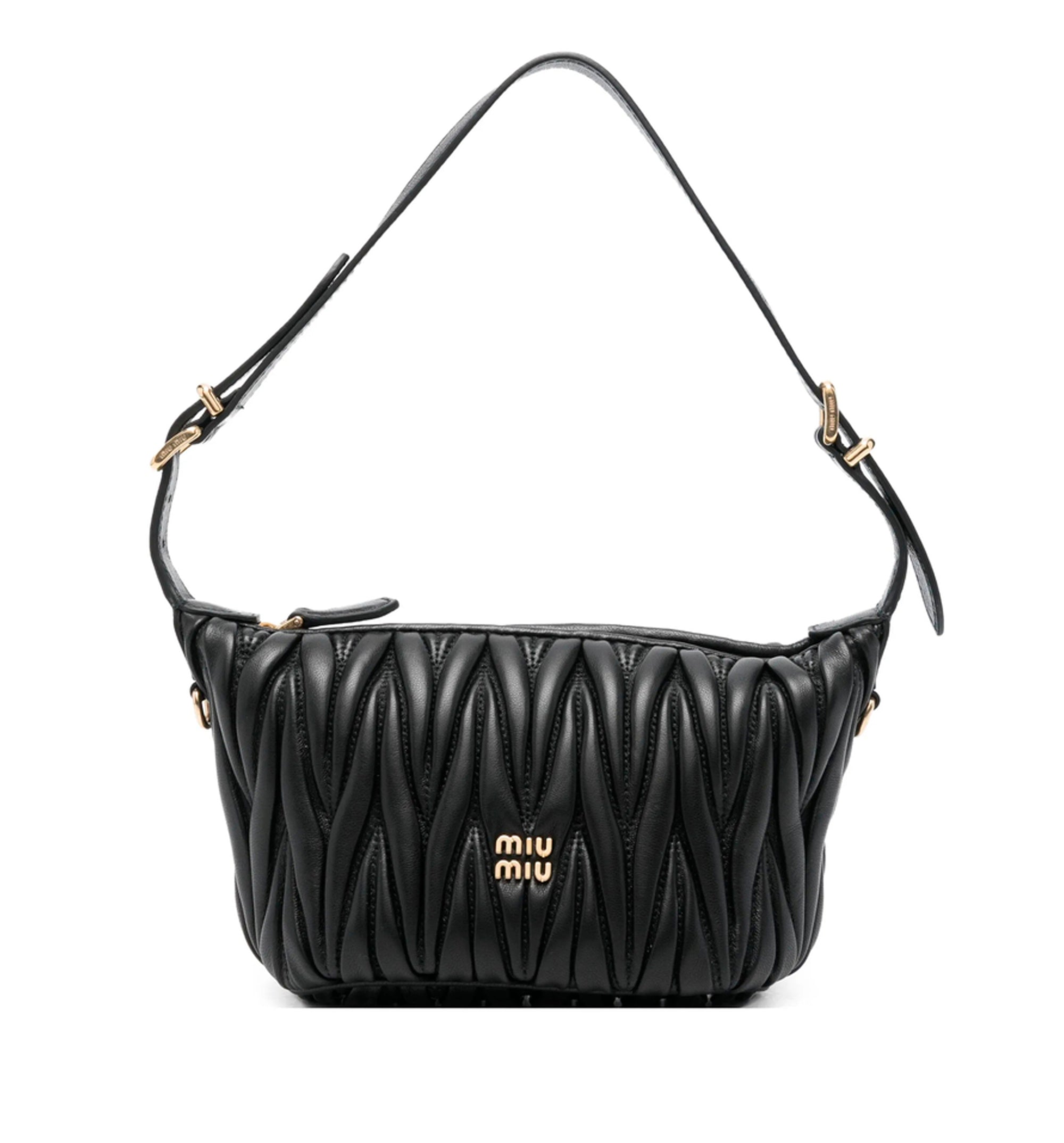 Pouch in nappa matelassé