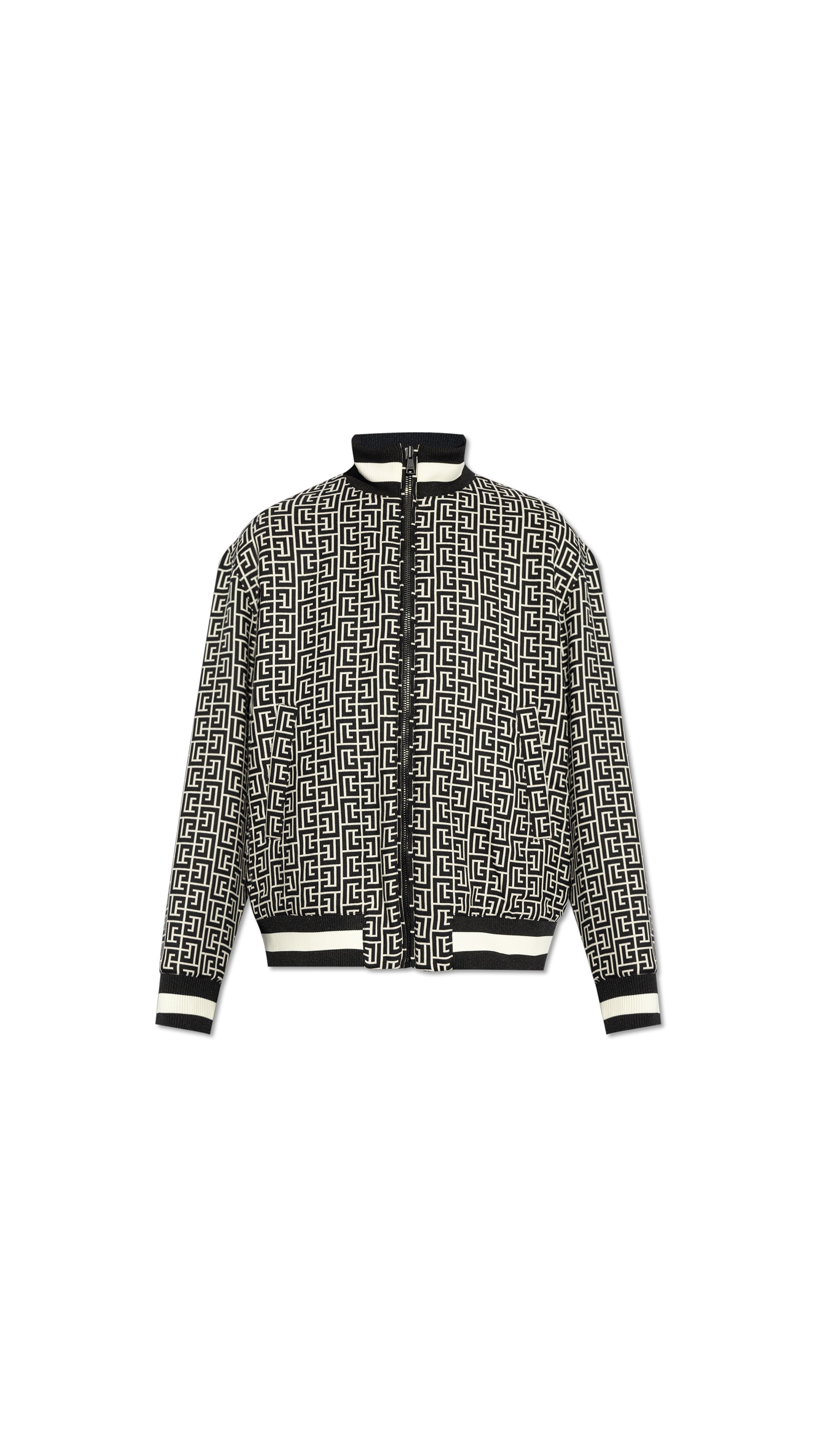 Jacquard Monogram Reversible Jacket - Black/White