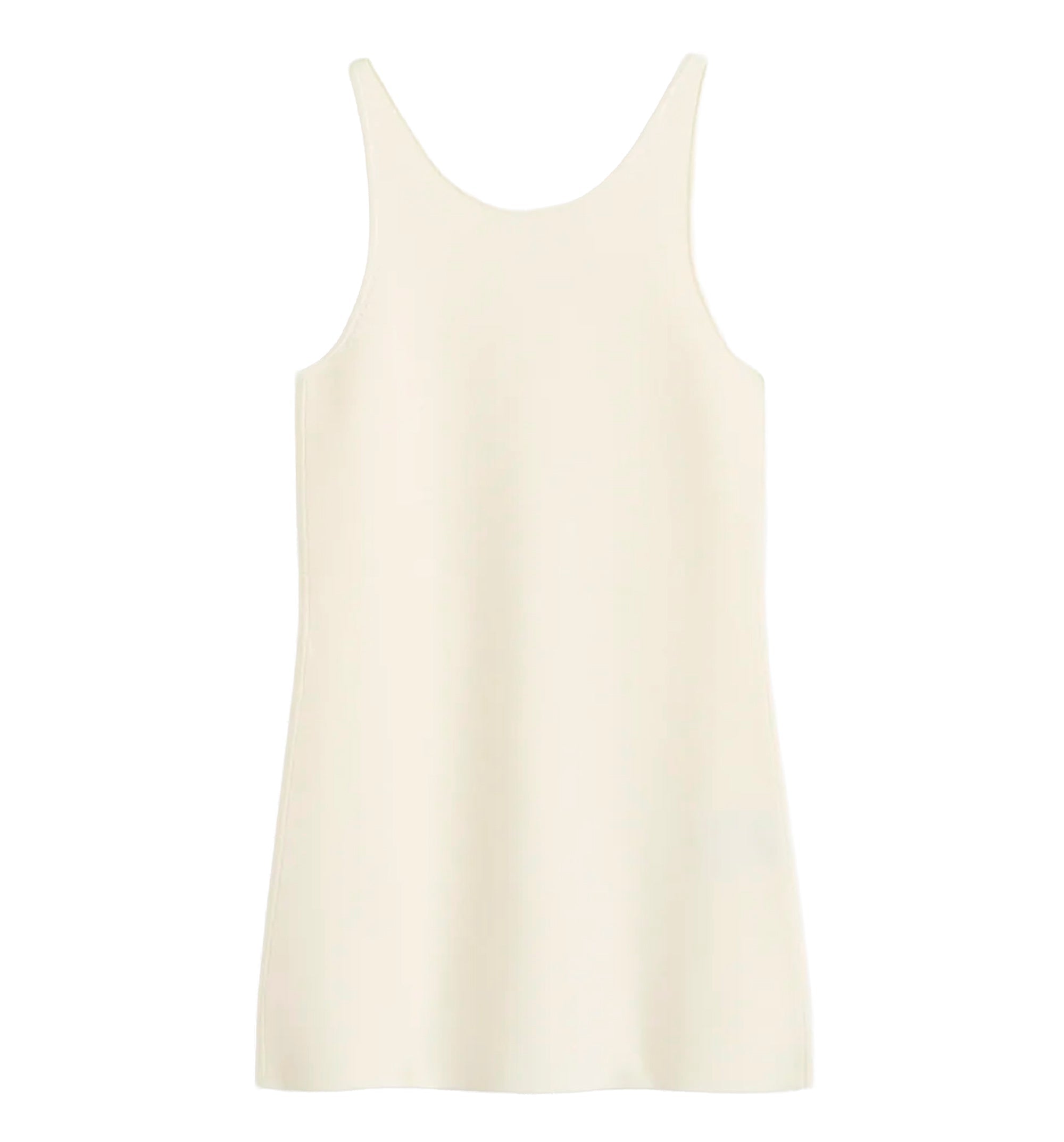 Classic compact knit tank white
