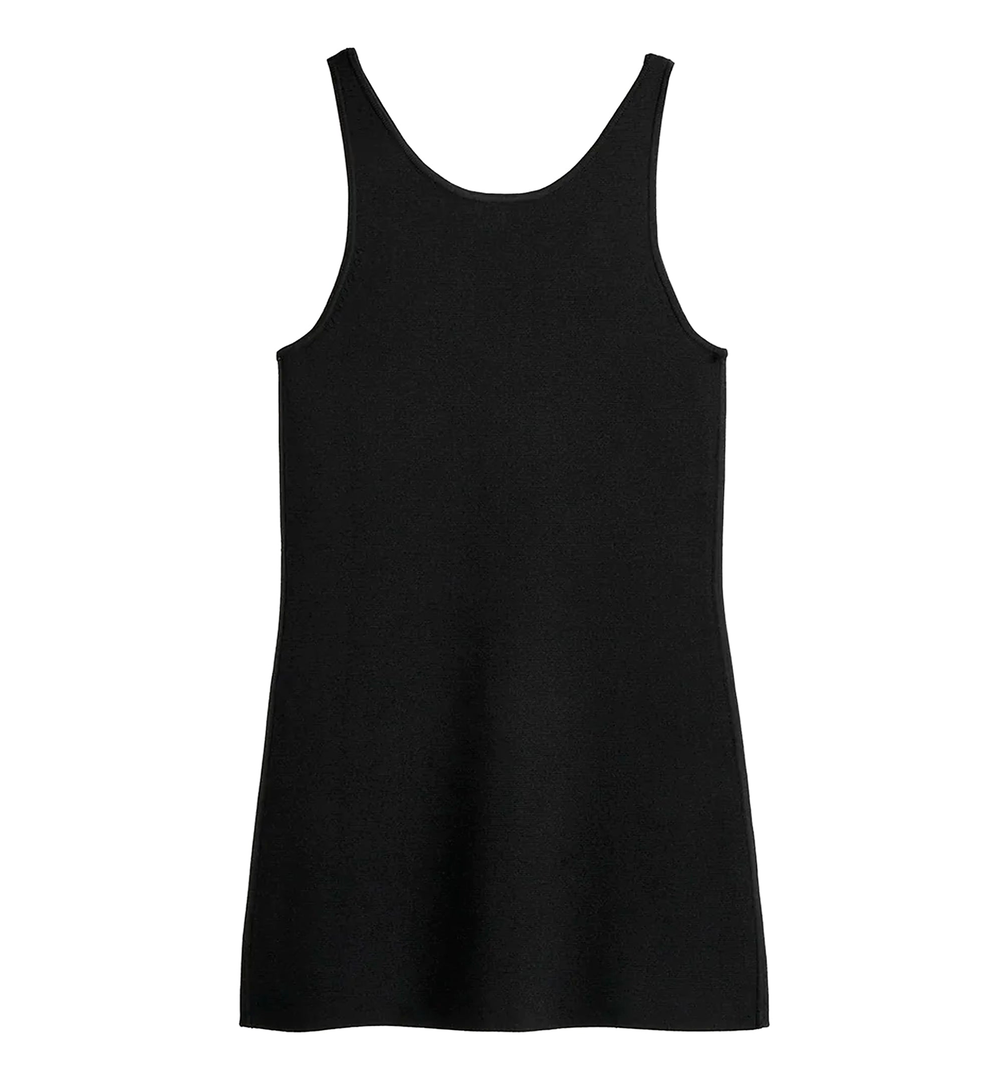Classic compact knit tank black