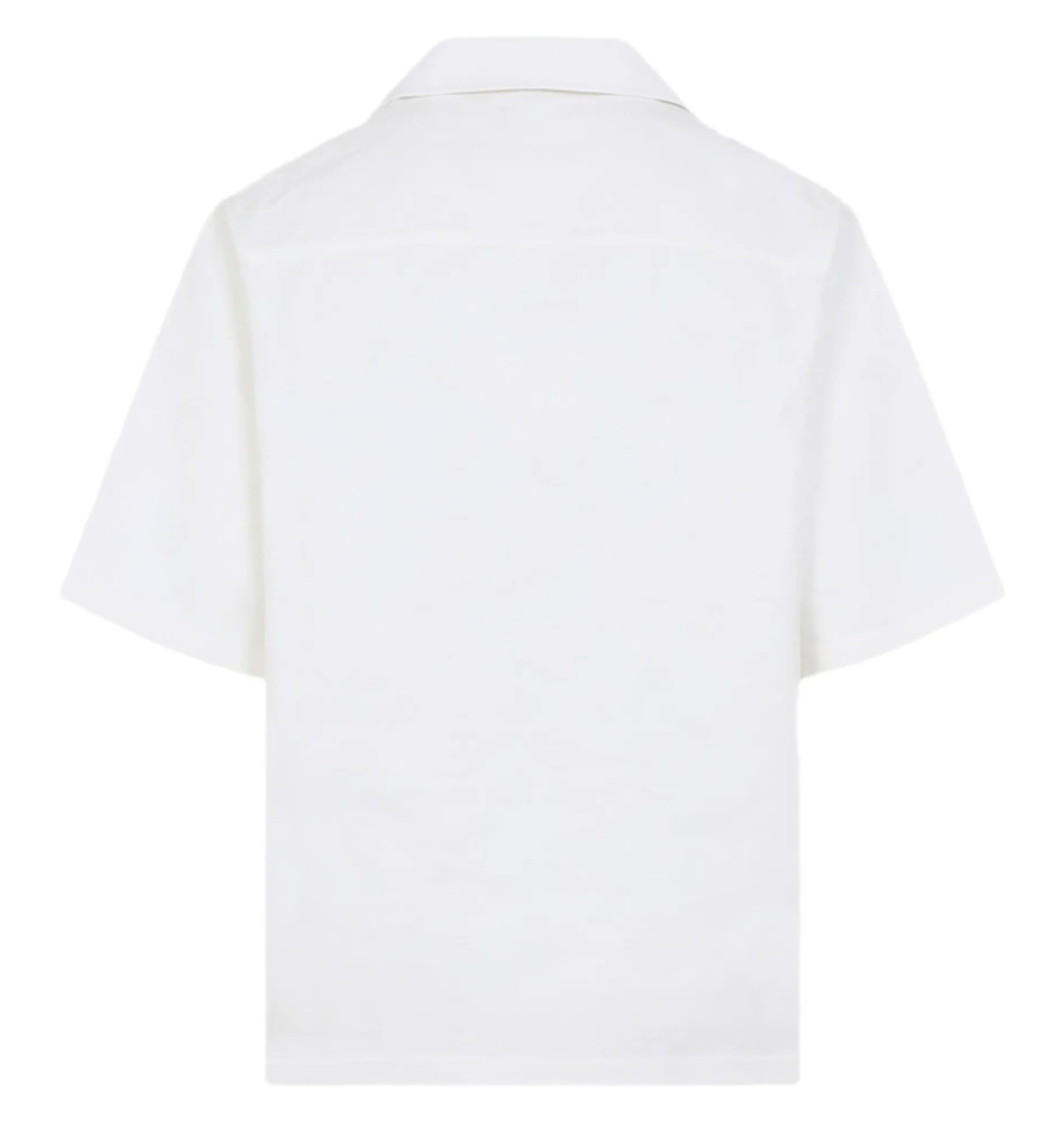 White Monogram Short Sleeve Shirt