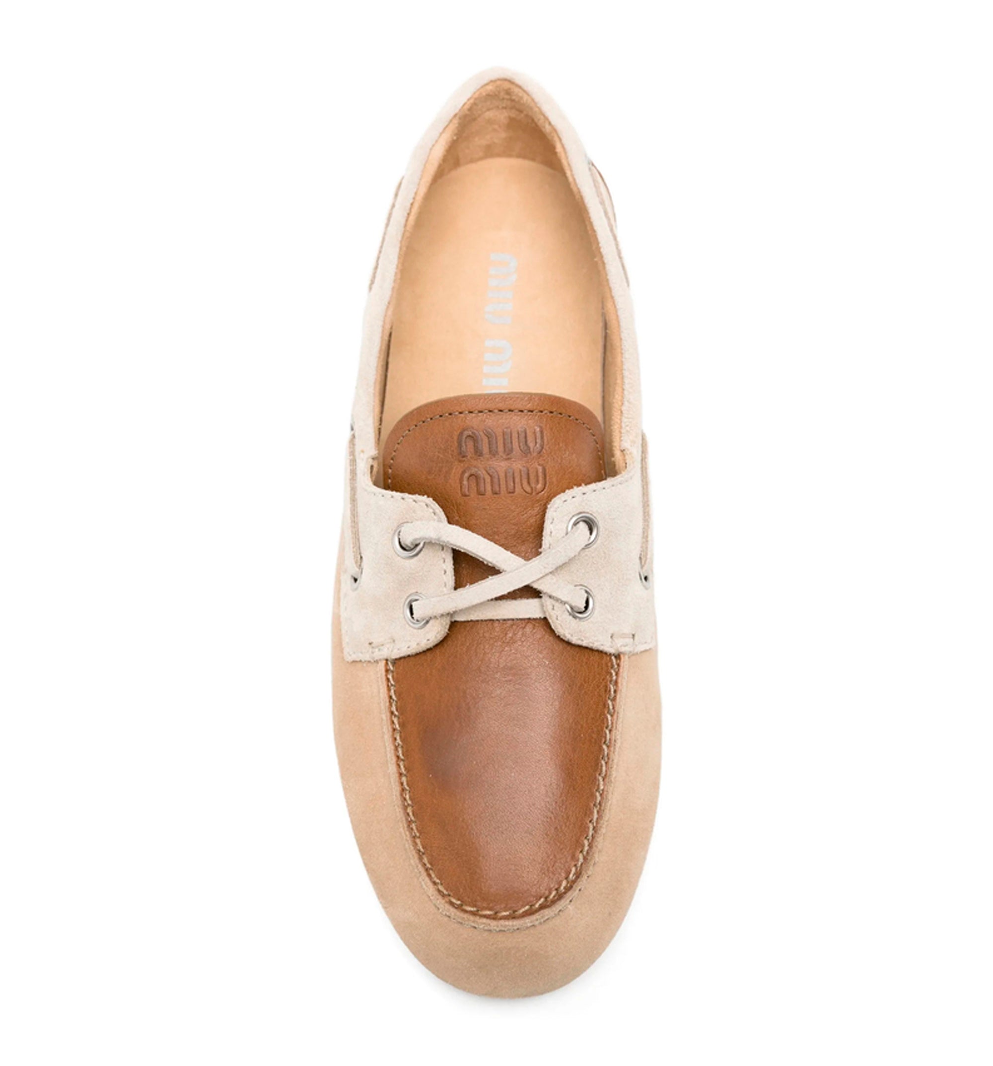 Lace-Up Boat Flat Shoes