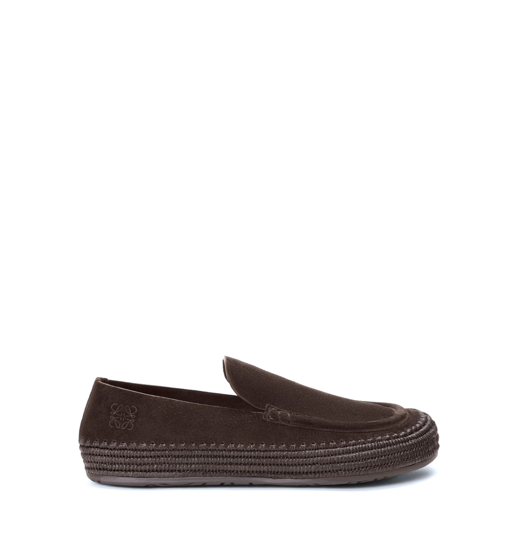 Rio loafer in suede and raffia